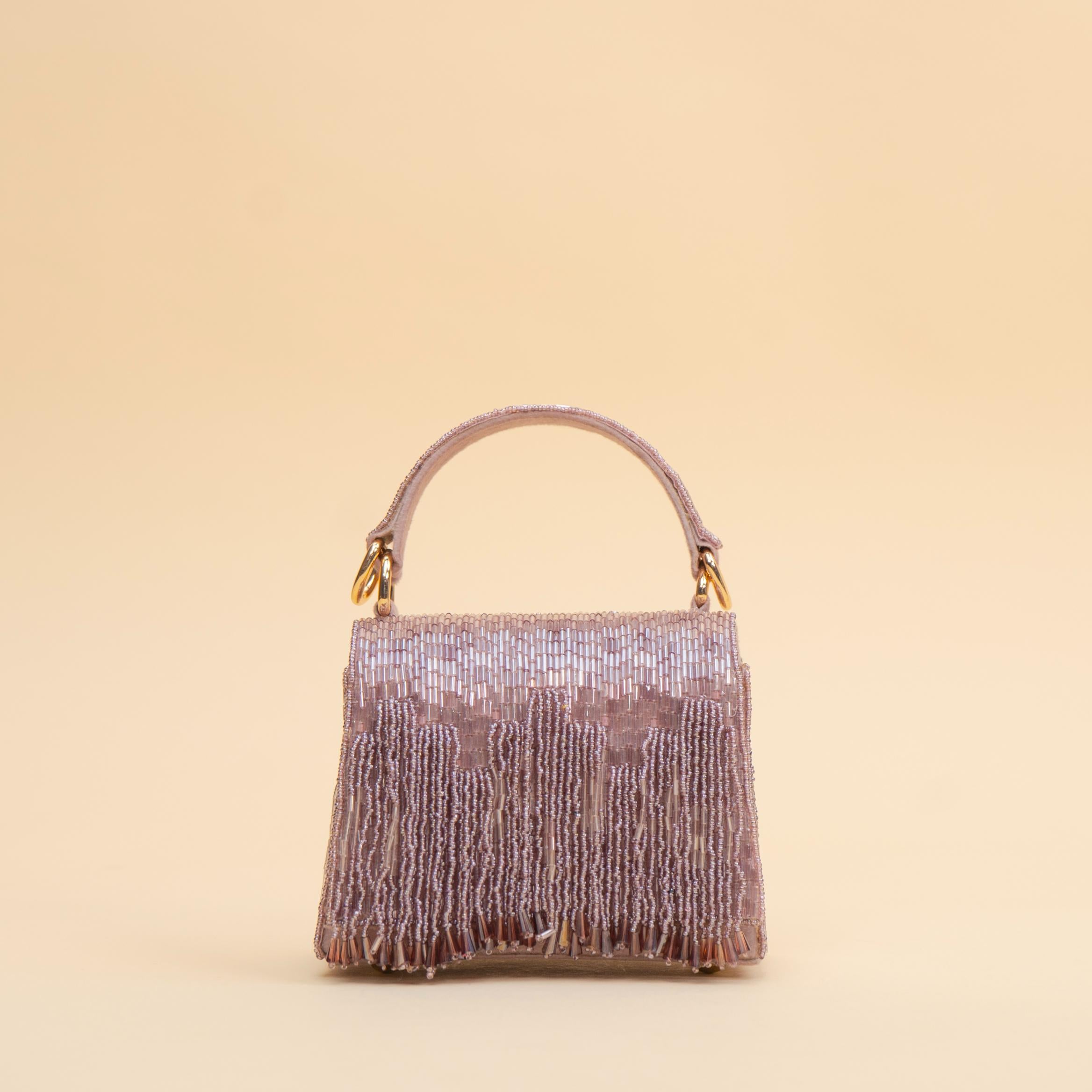Glitz Fringe Clutch