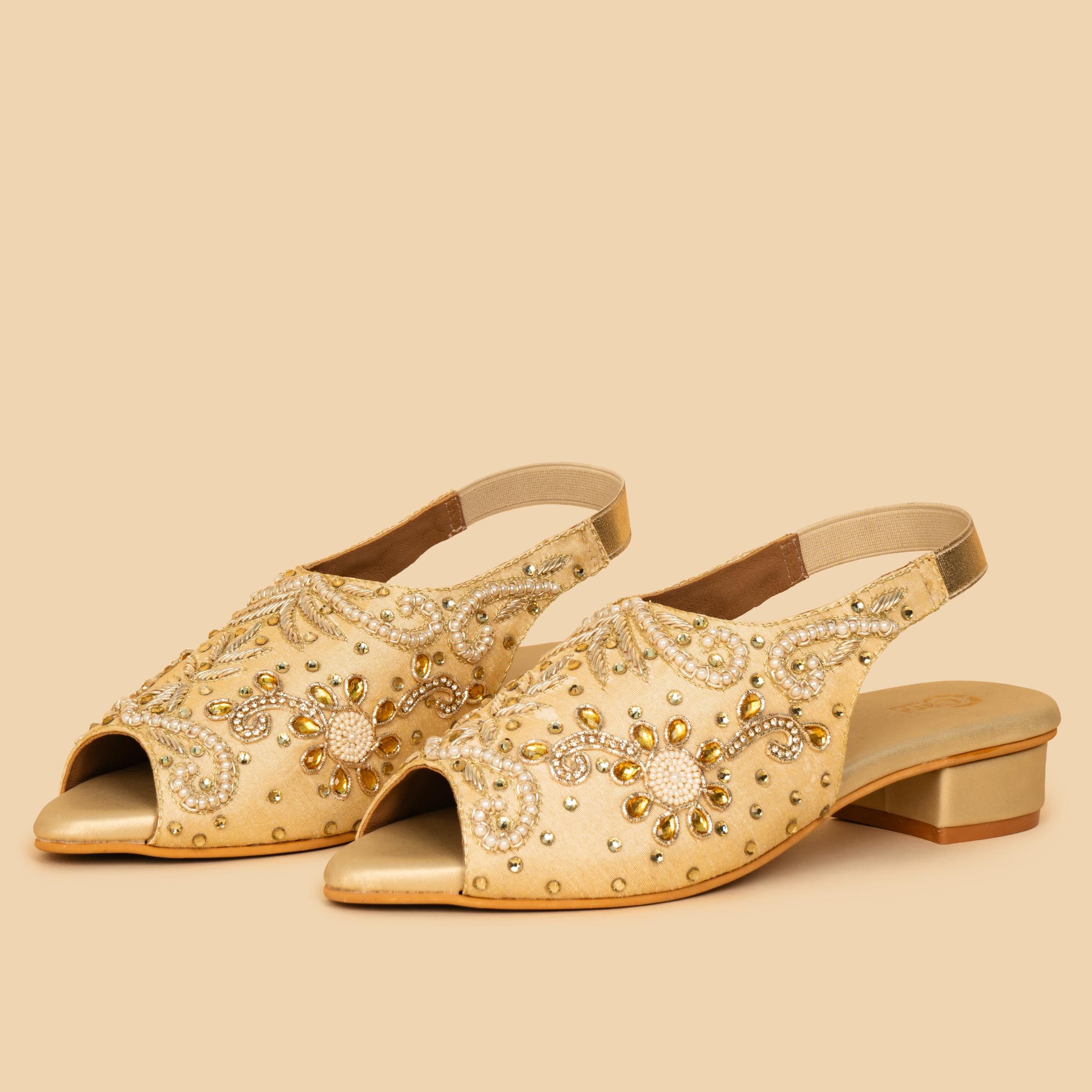 Glided Fern Mules
