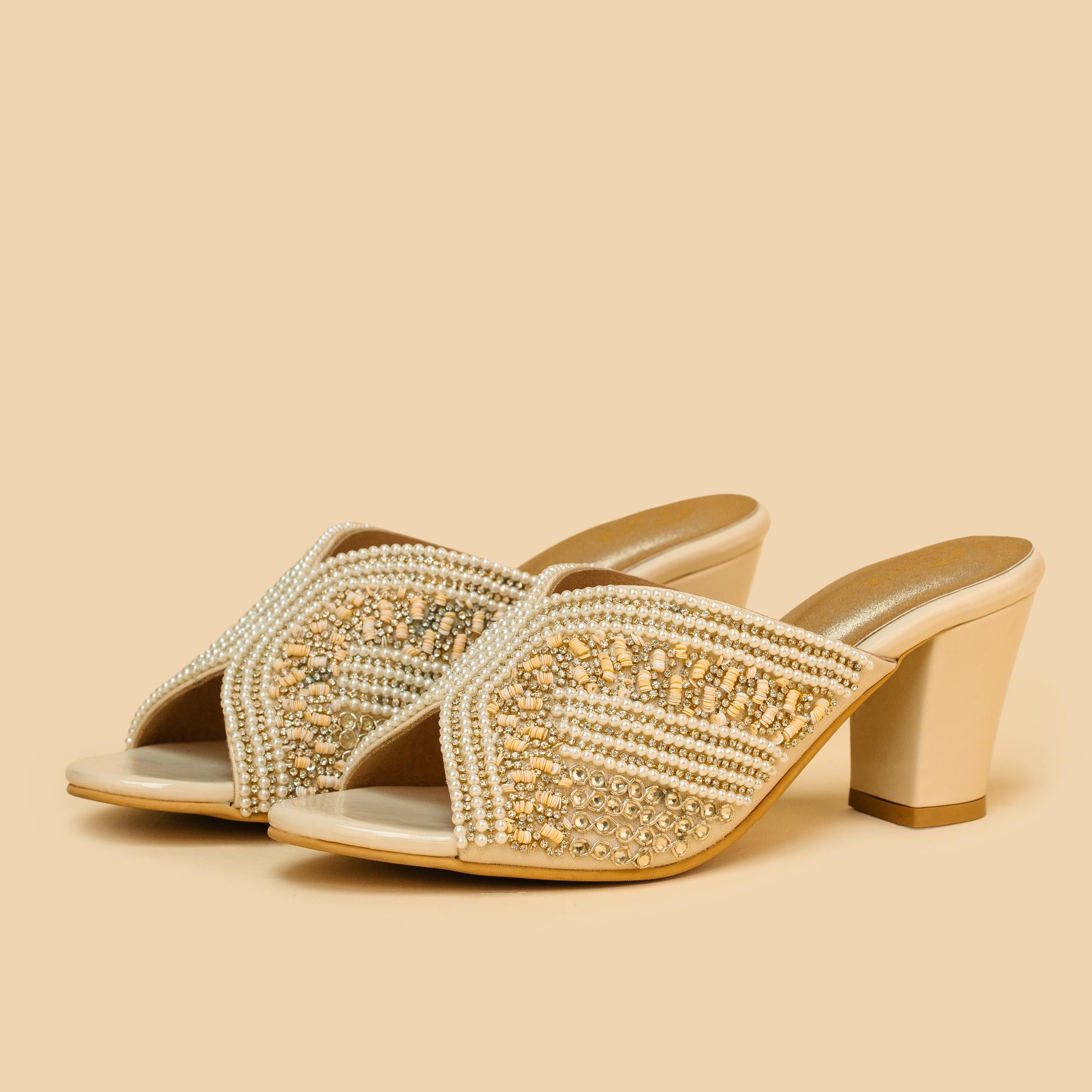 Golden Aura Pearl Heels