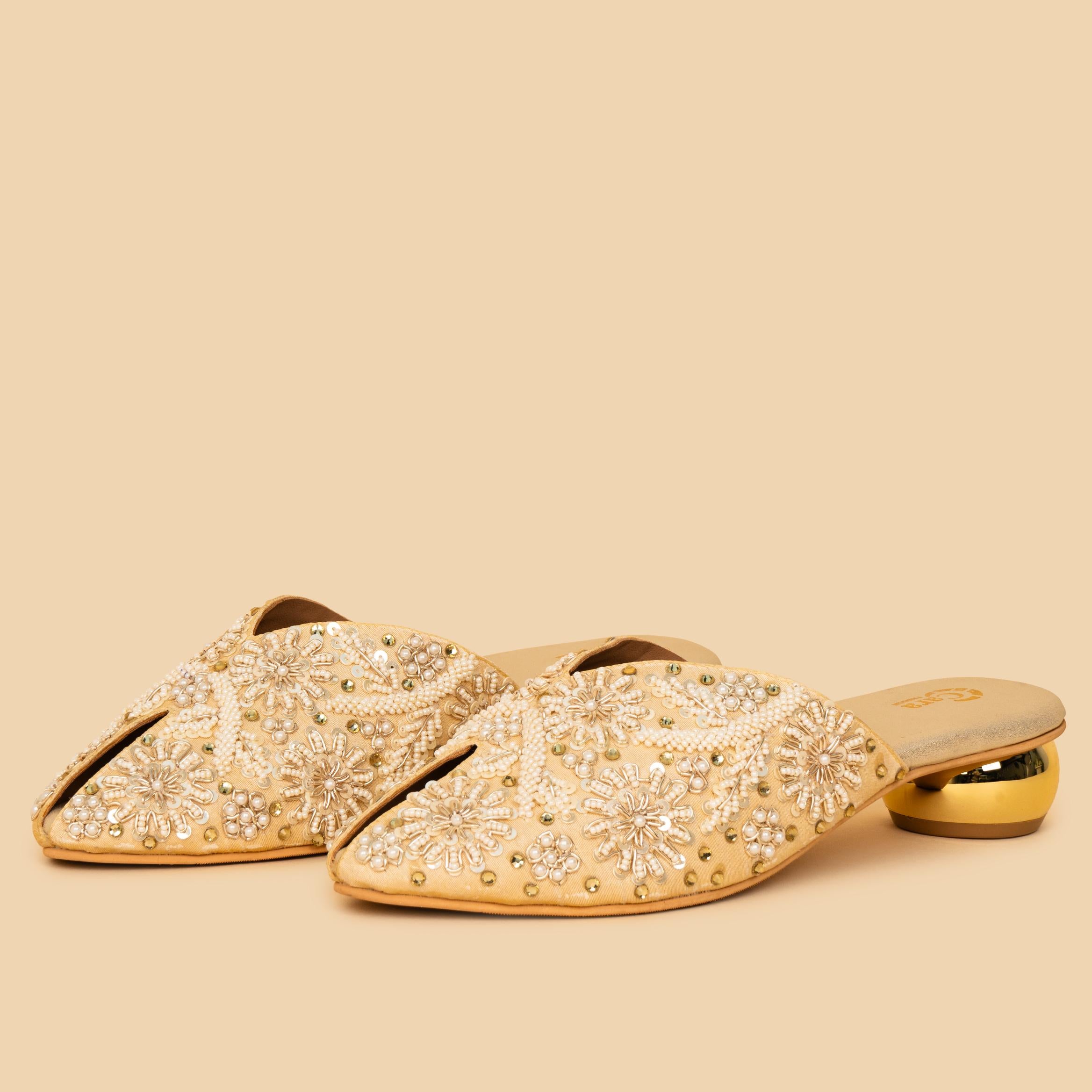 Royal Phool Pearl Mules