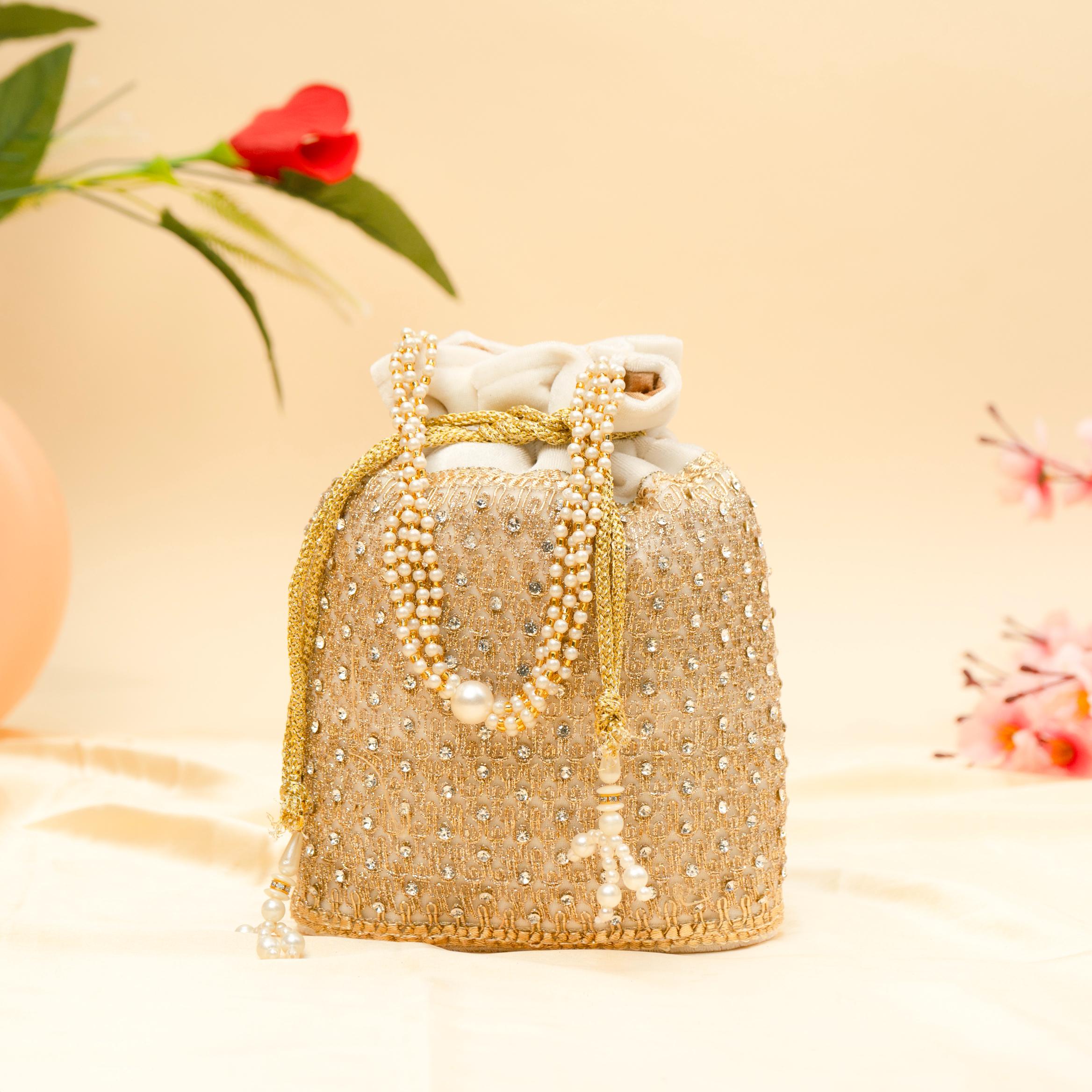 Opulent Thread & Pearl Potli