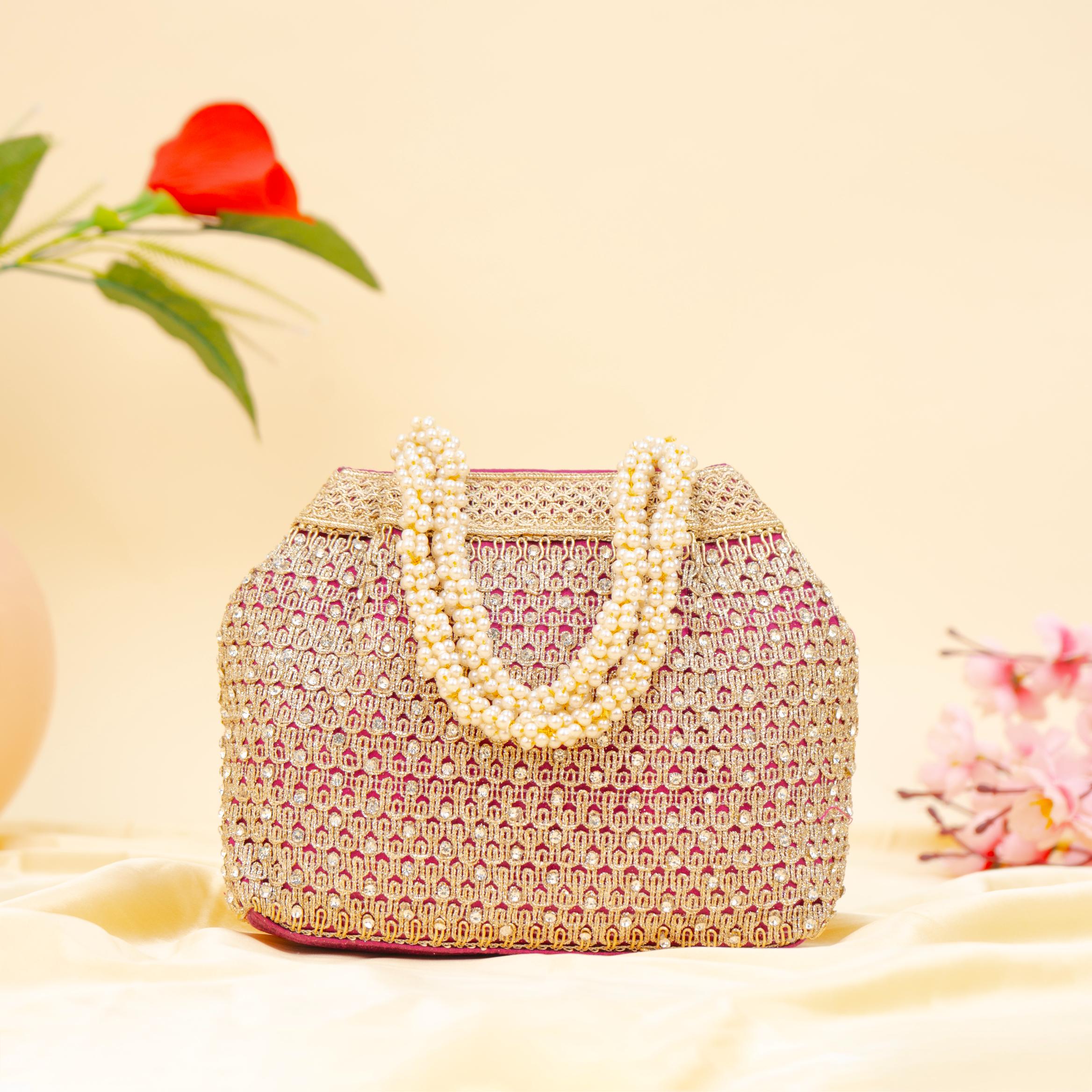 Pearl Mesh Glam Potli
