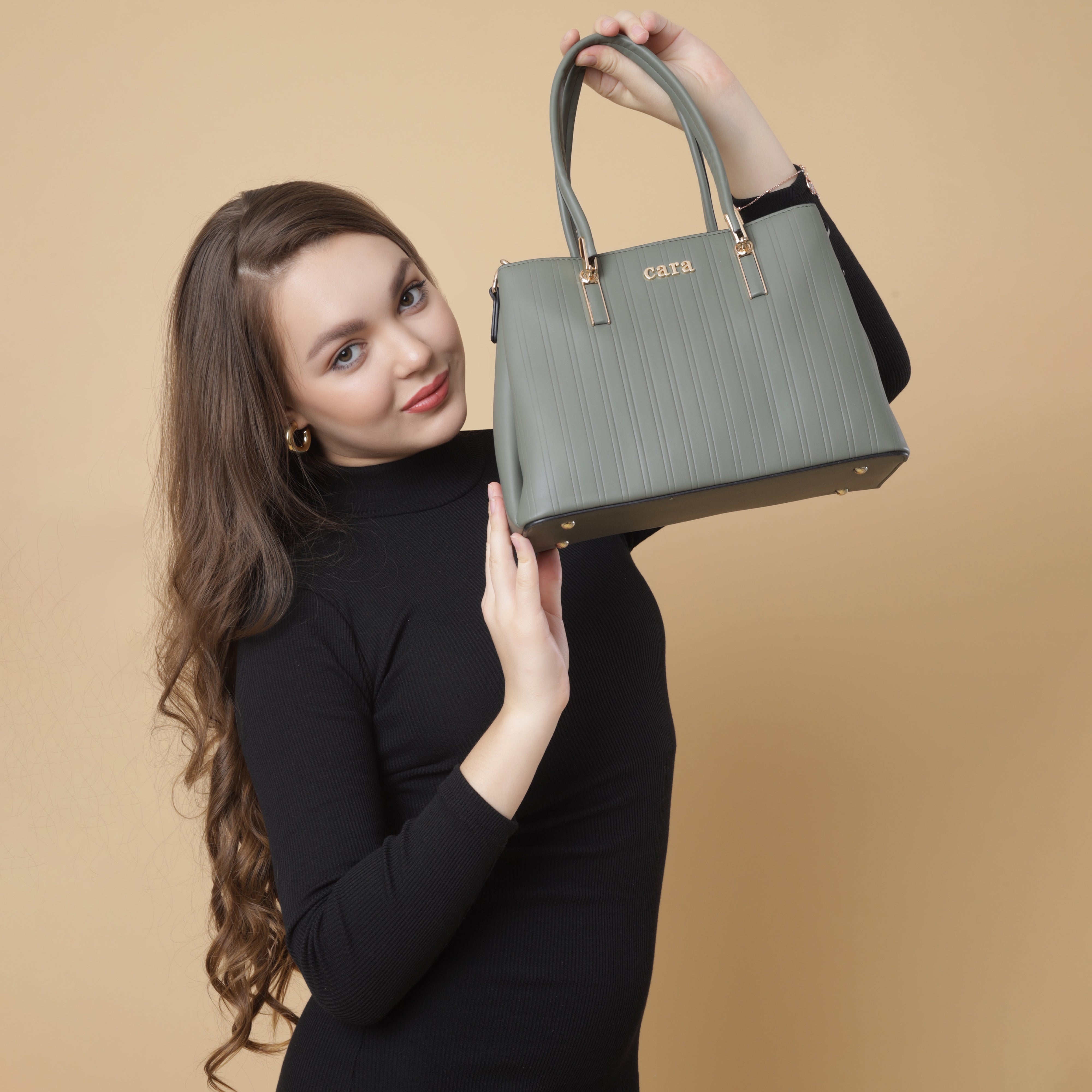Olive Green Luxe Companion Handbag | Cara