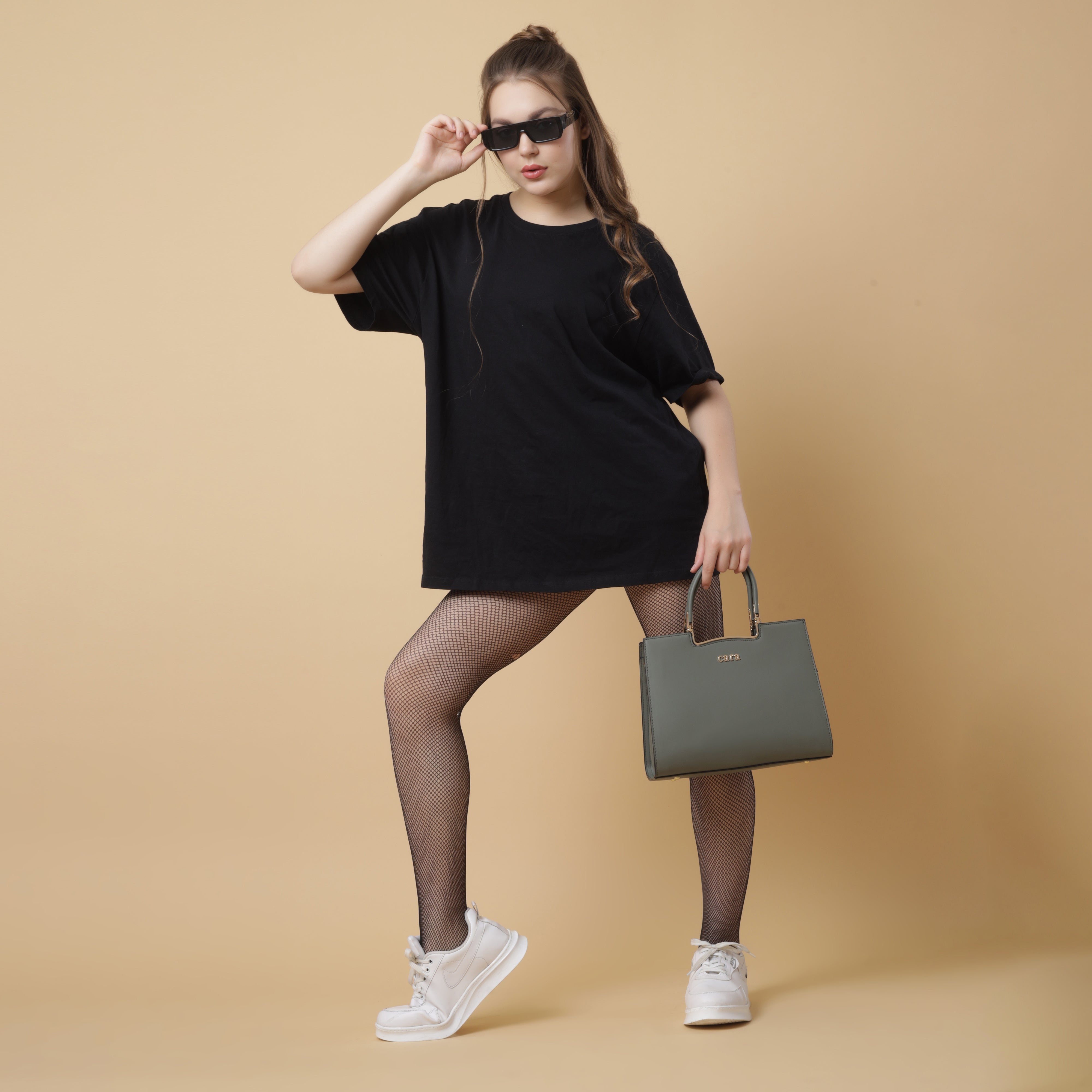 Green Neutral Carryall Handbag | Cara