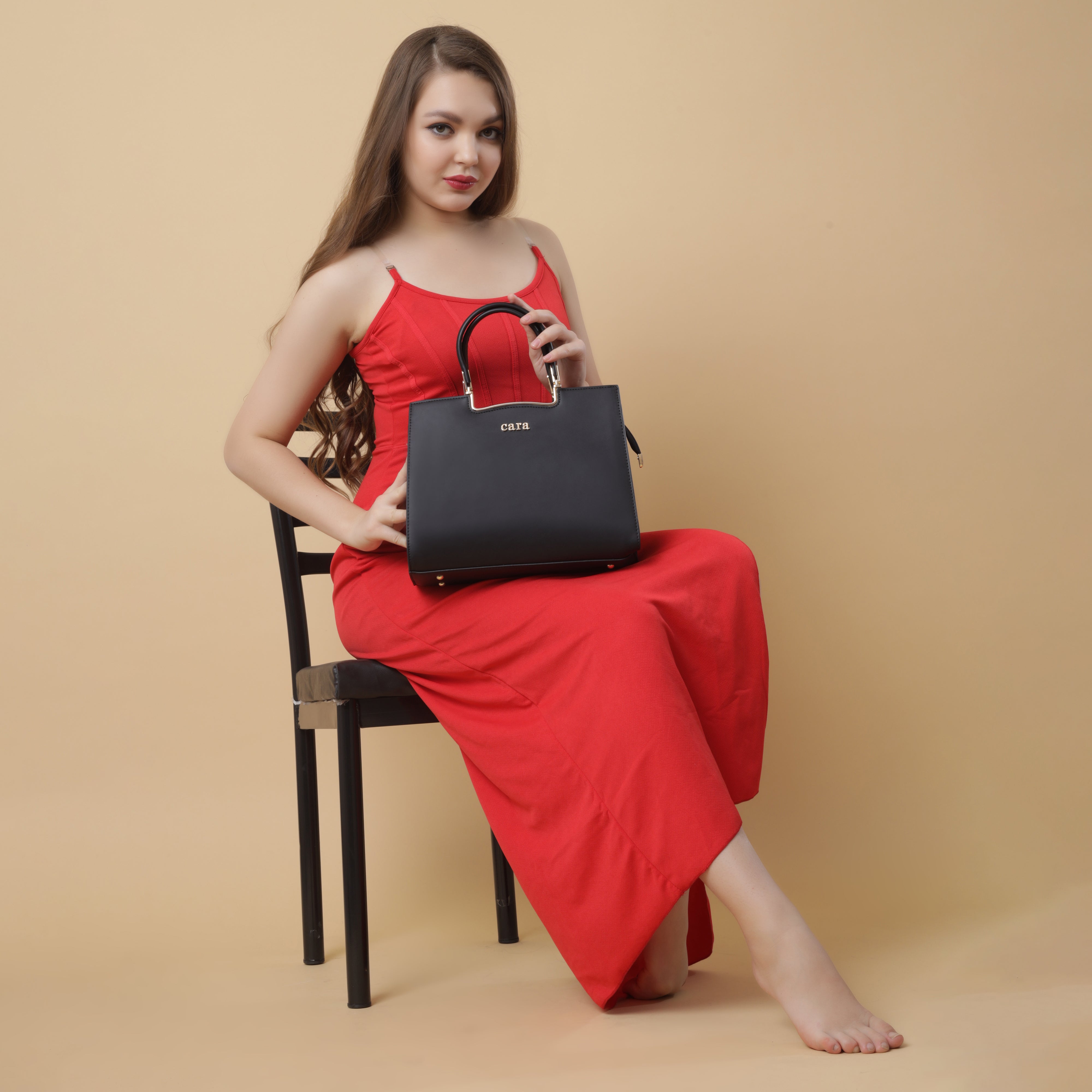 Black Neutral Carryall Handbag | Cara