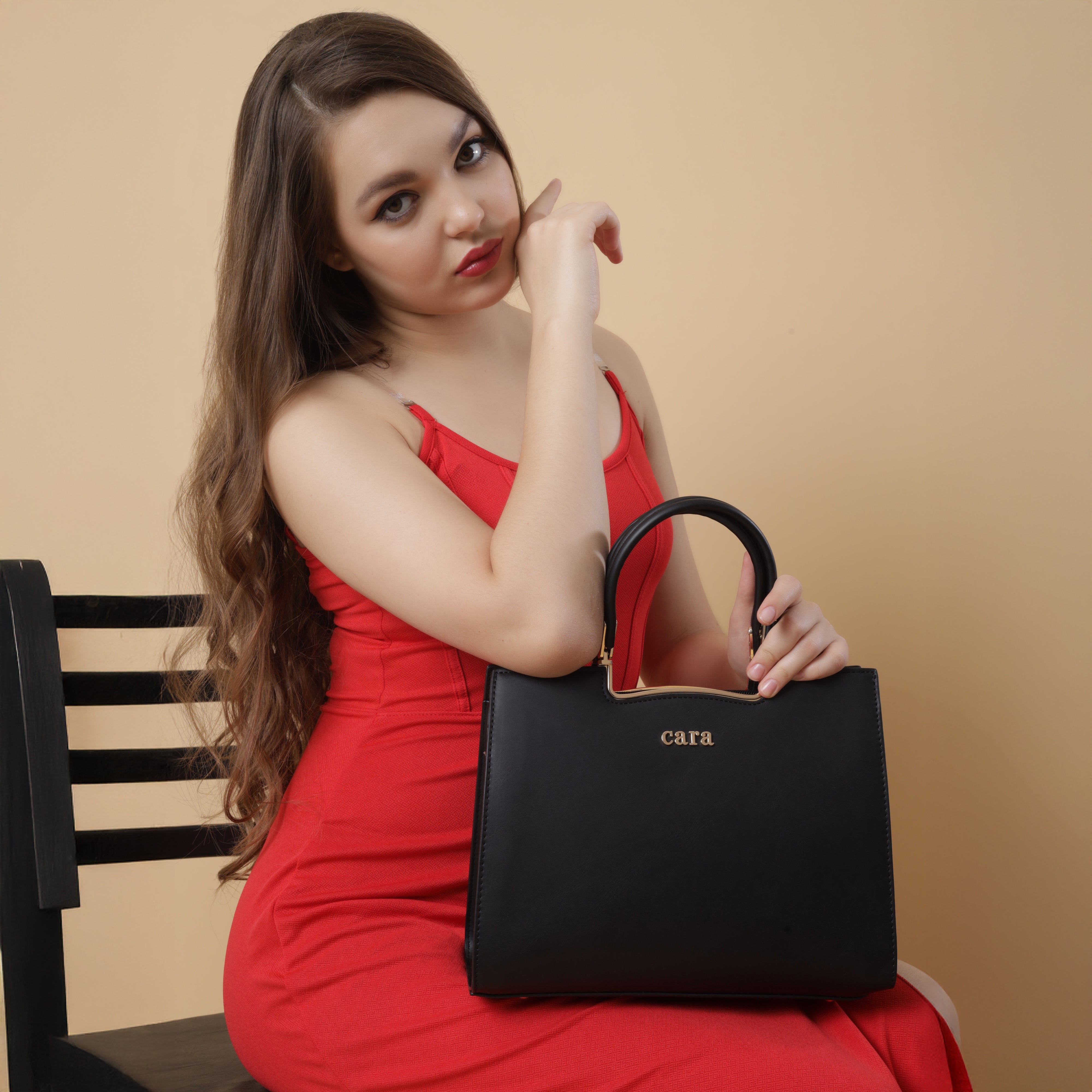 Black Neutral Carryall Handbag | Cara