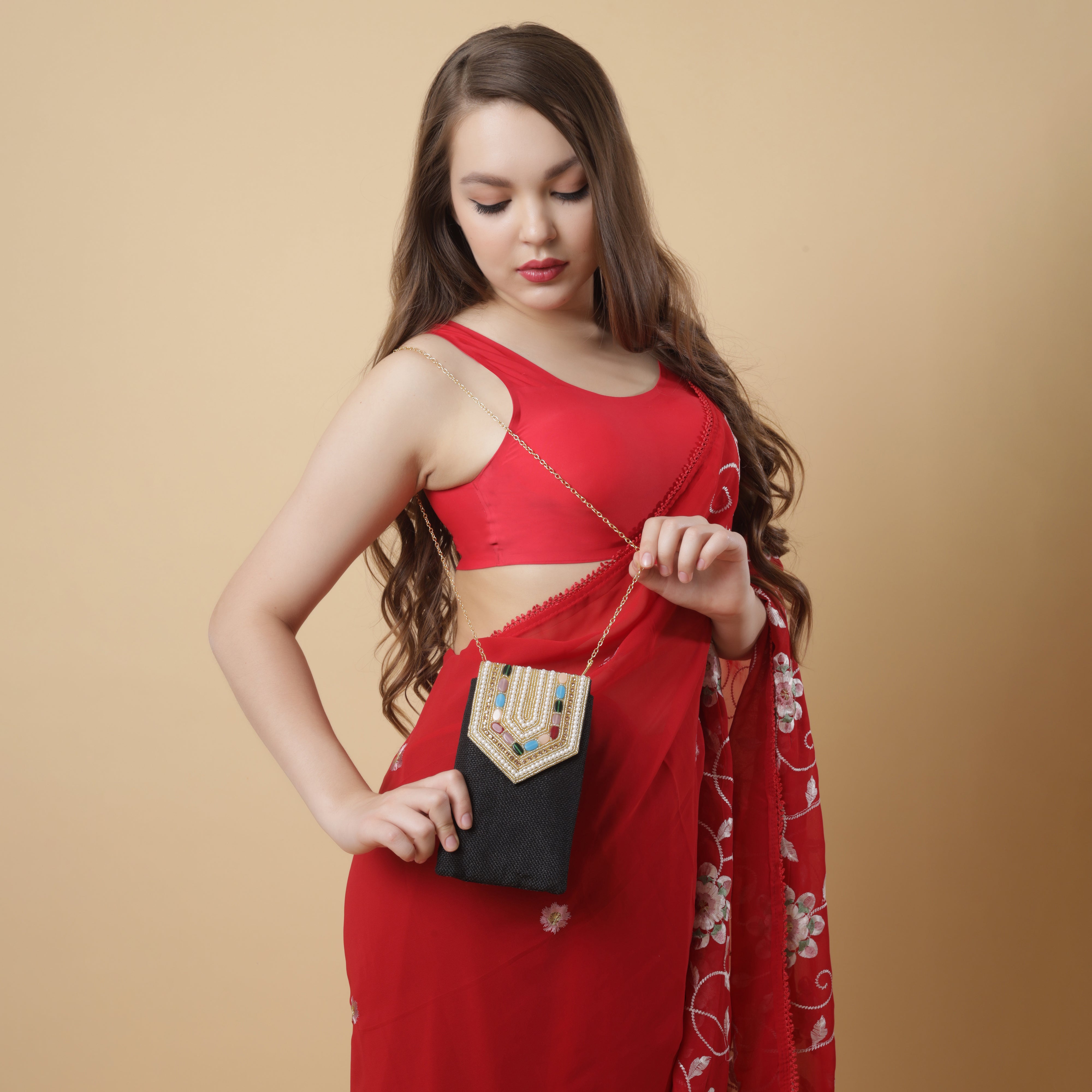 Black Pearl Drop Mobile Sling