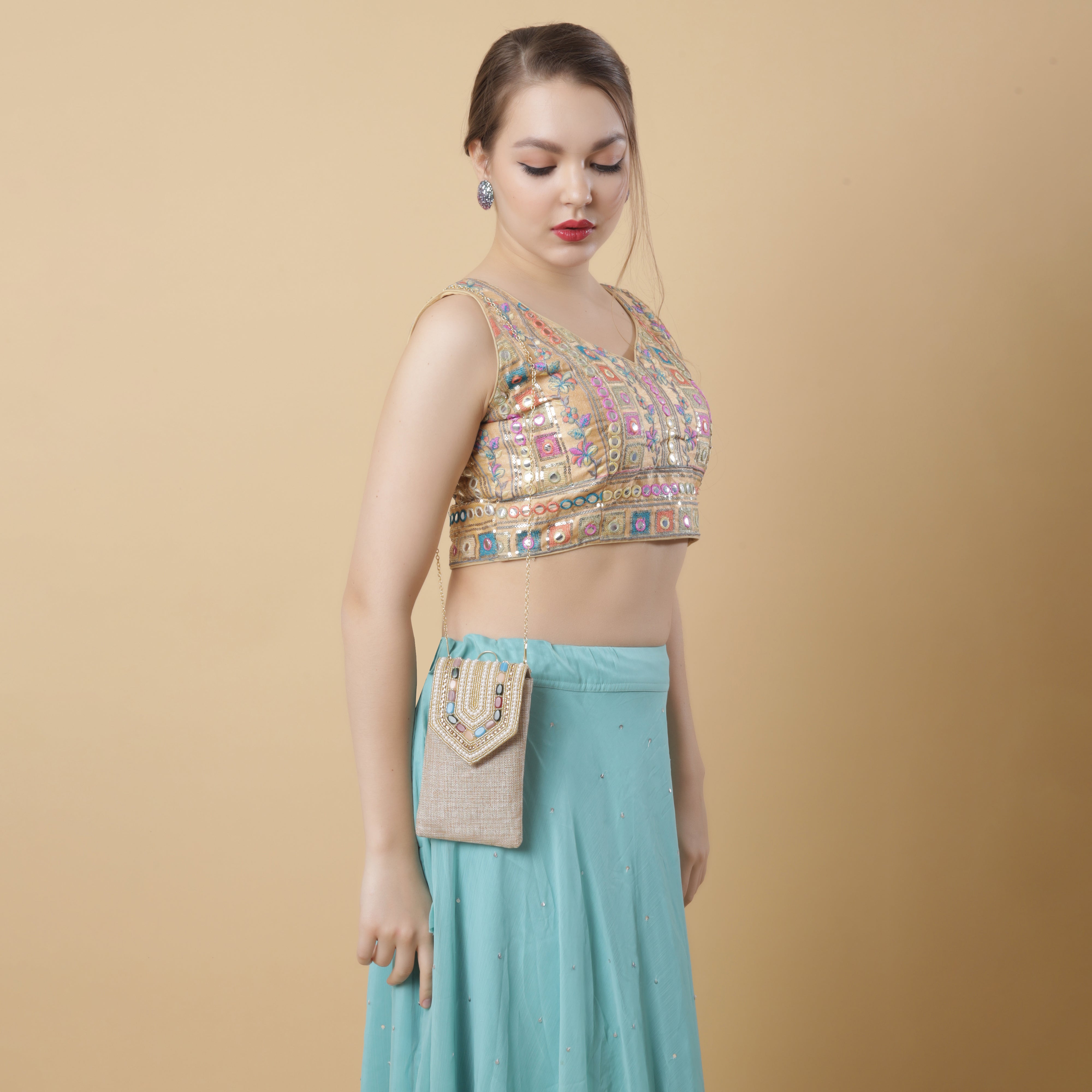 Cream Pearl Drop Mobile Sling