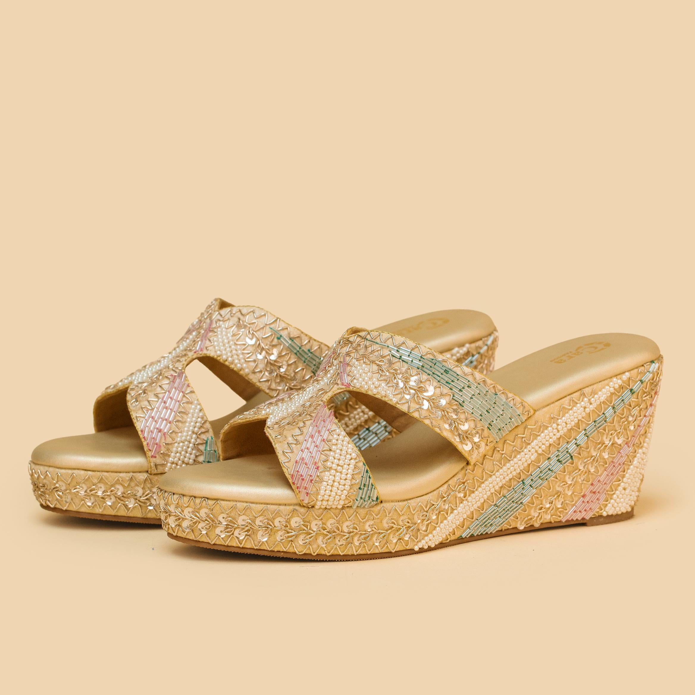 Sparkle Bead Comfort Wedges