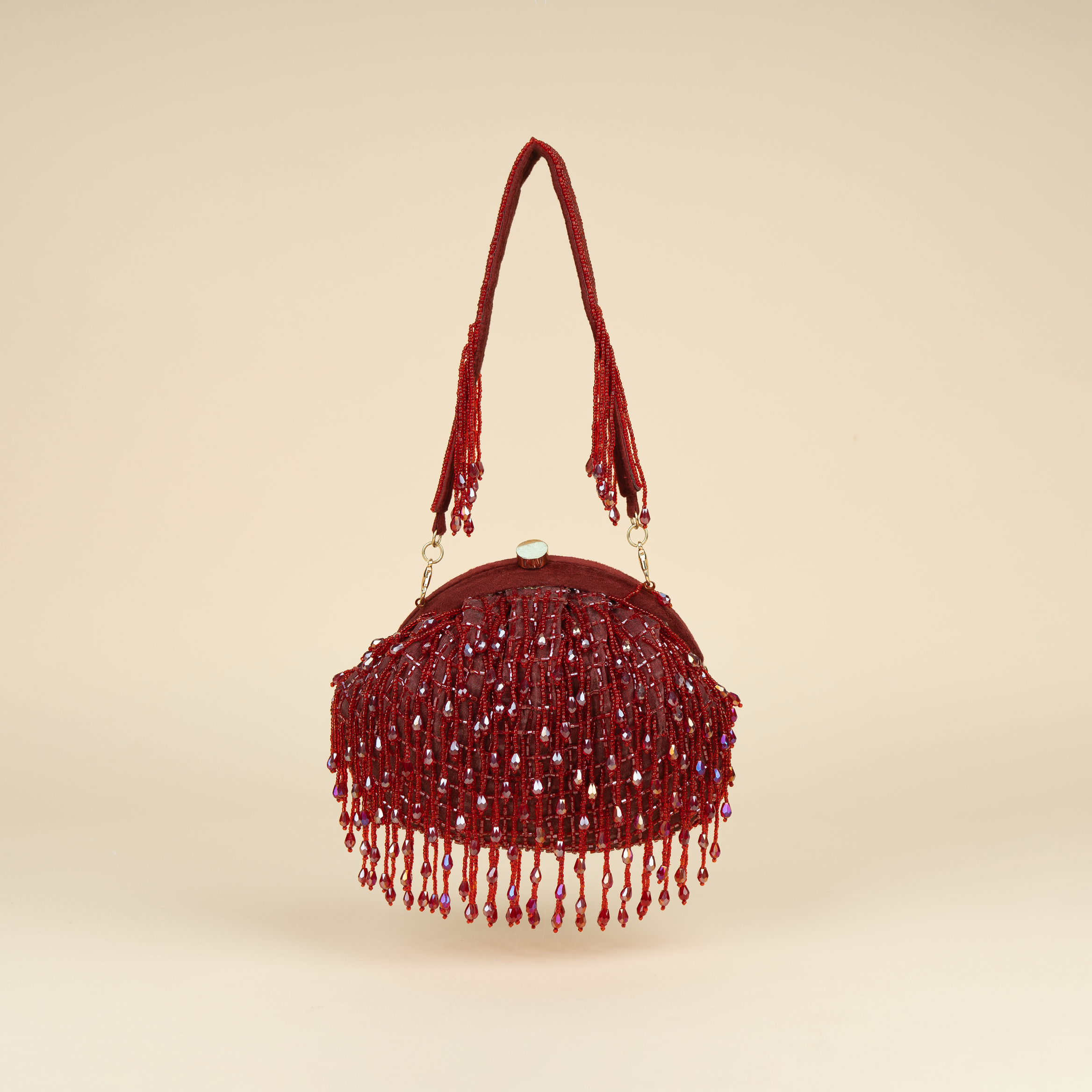 Opulent Pearl Satin Potli