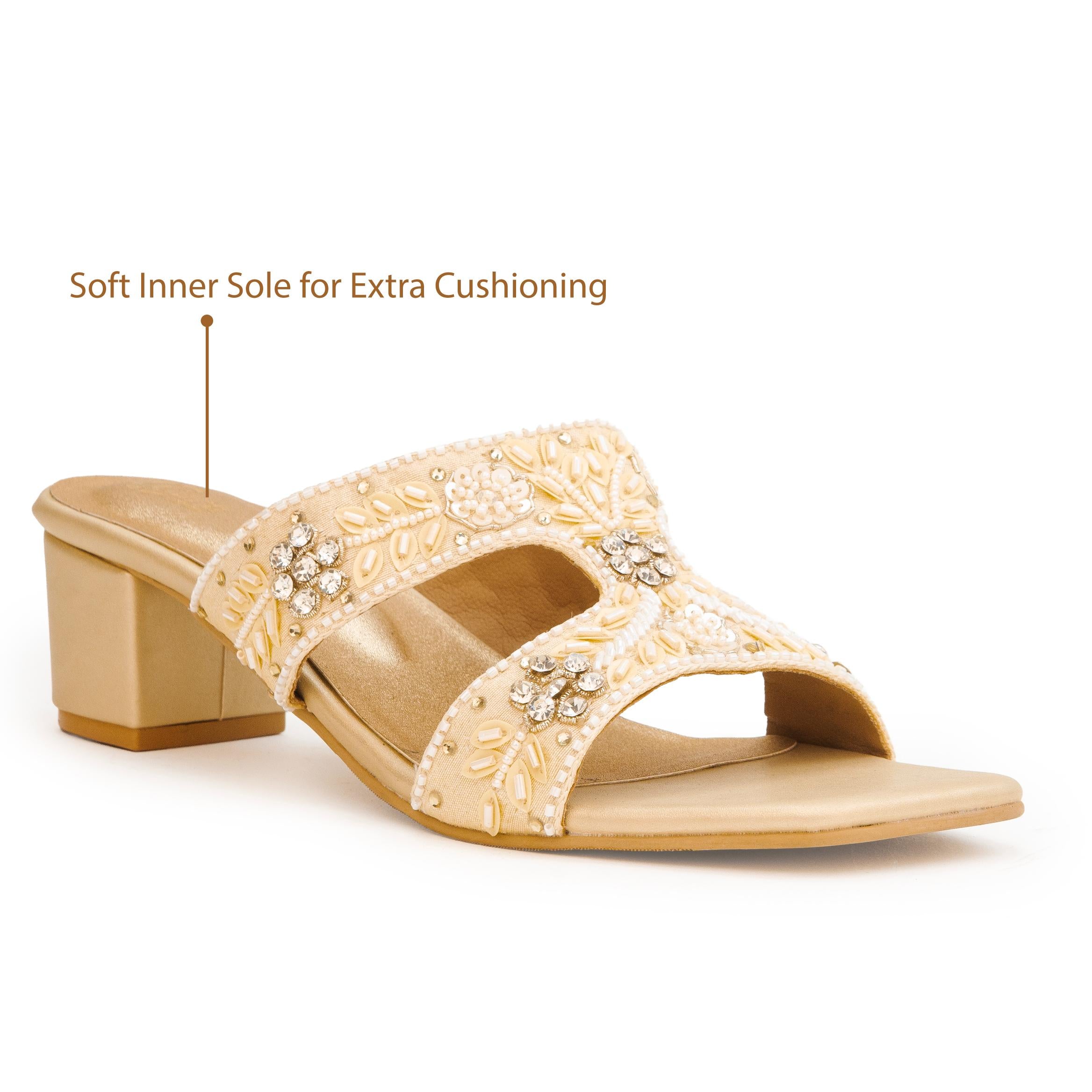 Beaded Fern Heels