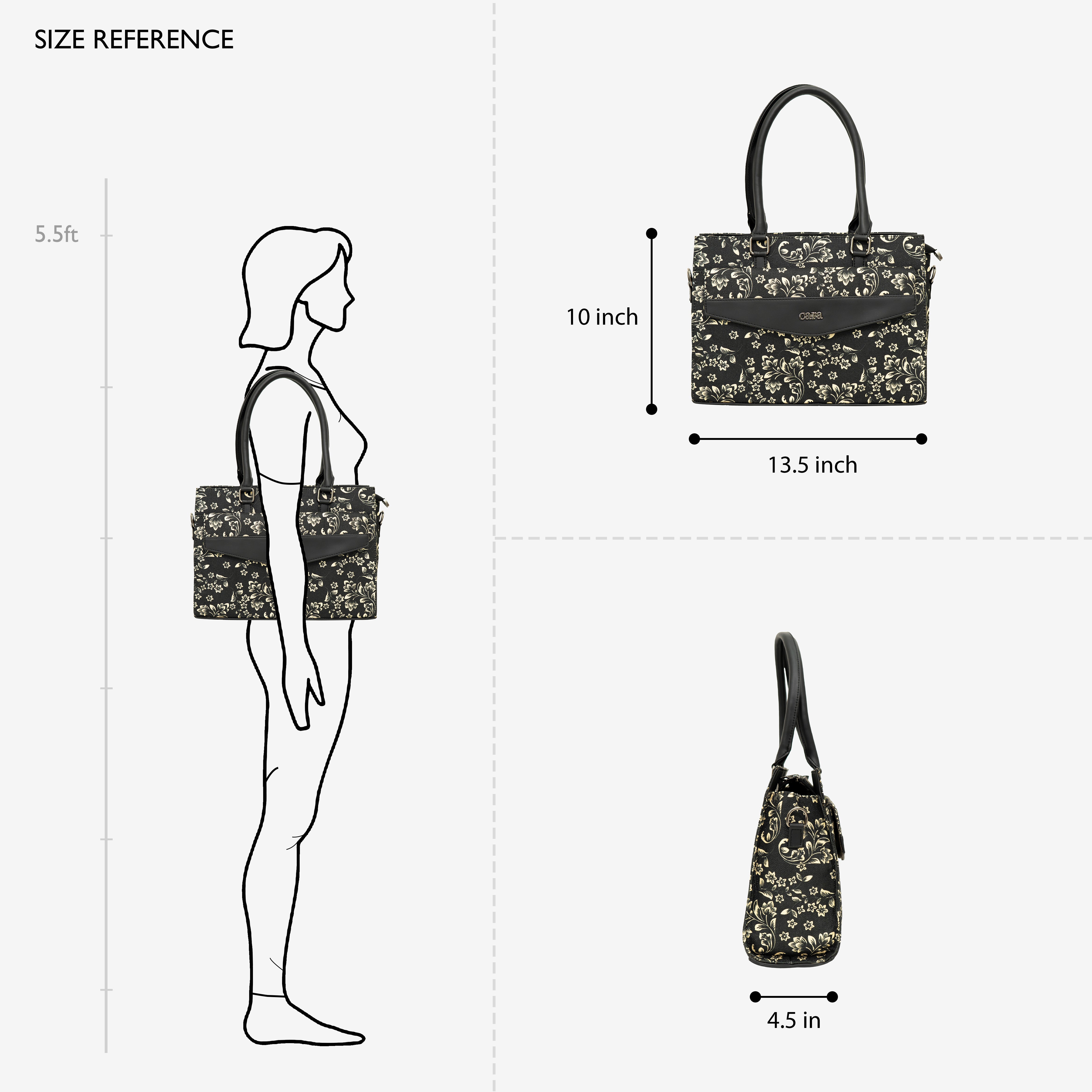 Black Flawless Crafted handbag | Cara