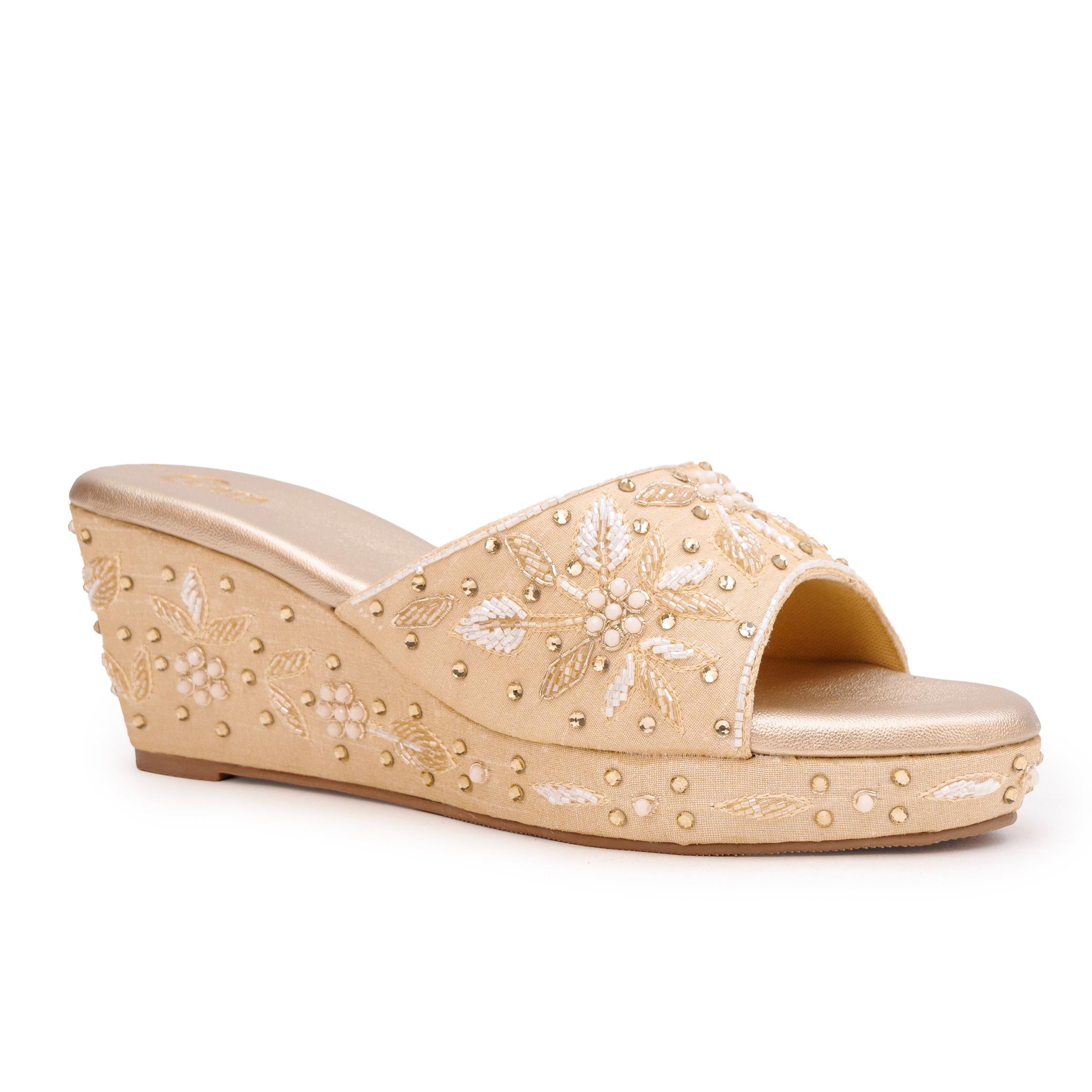 Rhinestone Petal Wedges