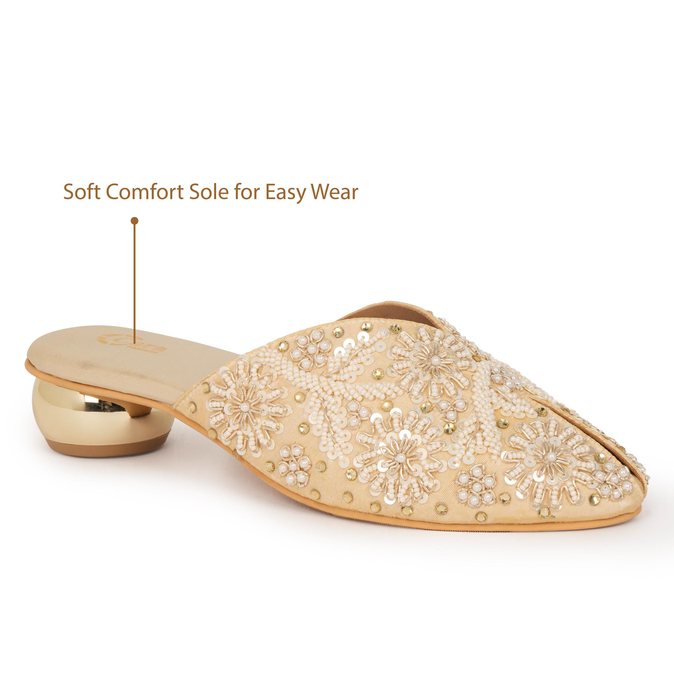 Royal Phool Pearl Mules