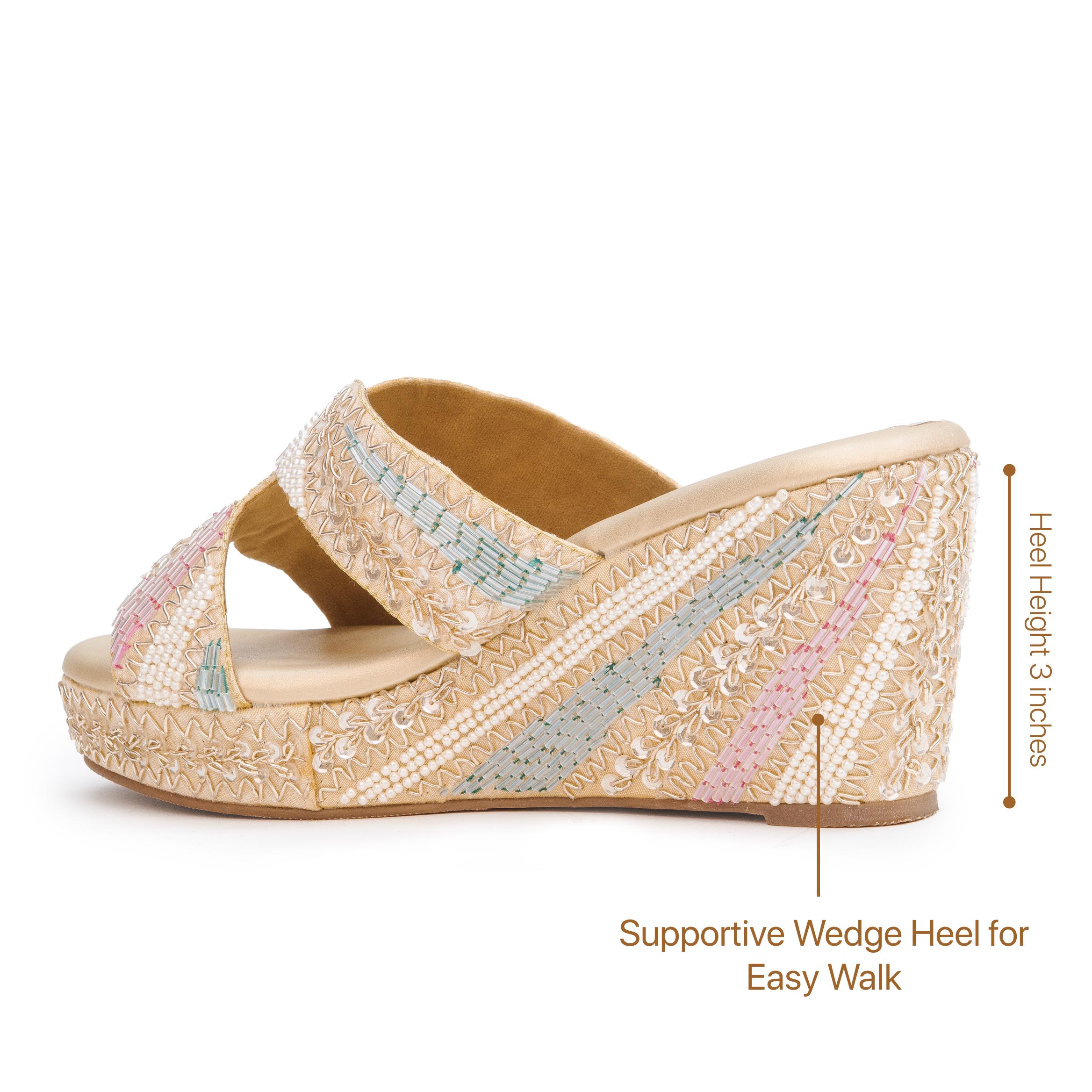 Sparkle Bead Comfort Wedges