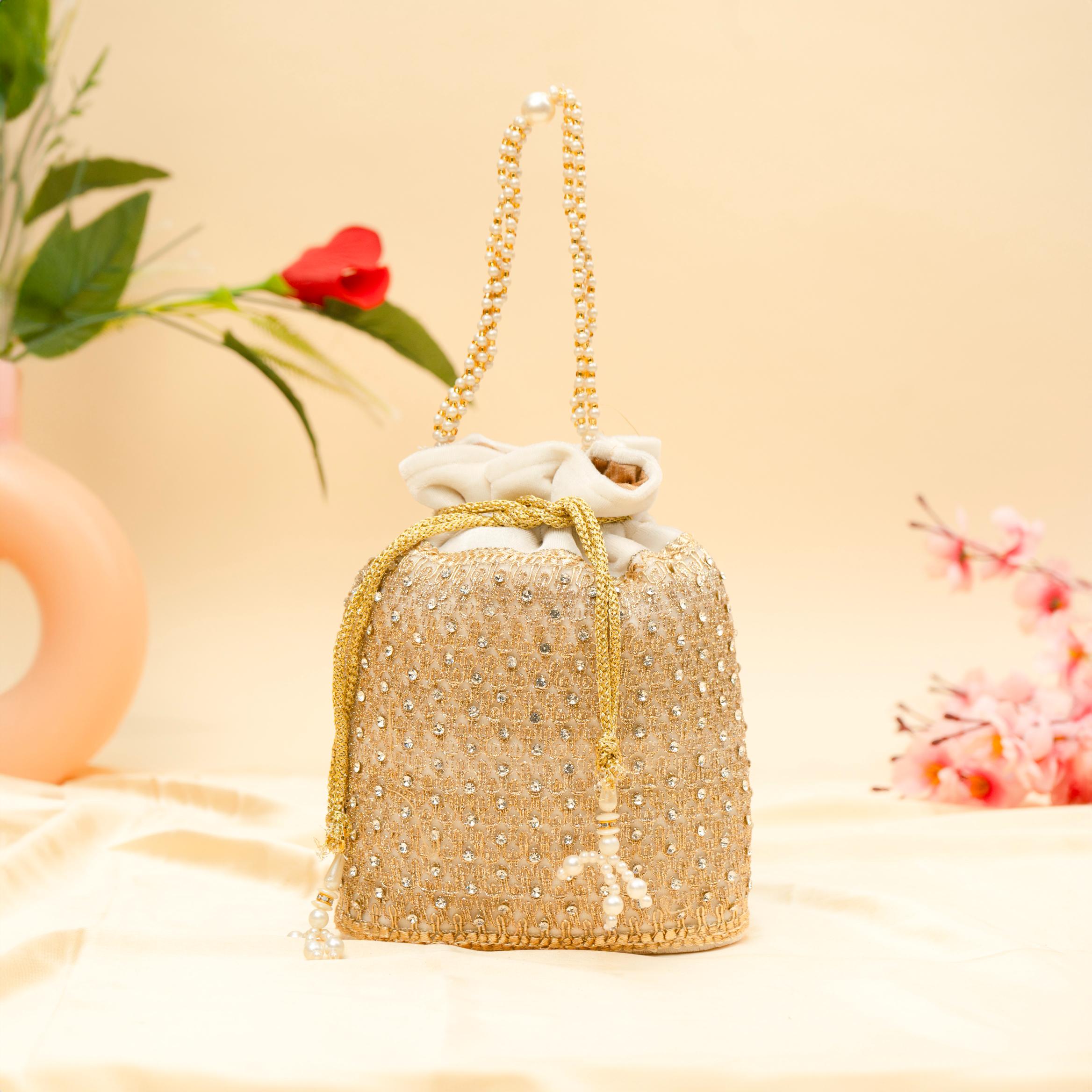 Opulent Thread & Pearl Potli