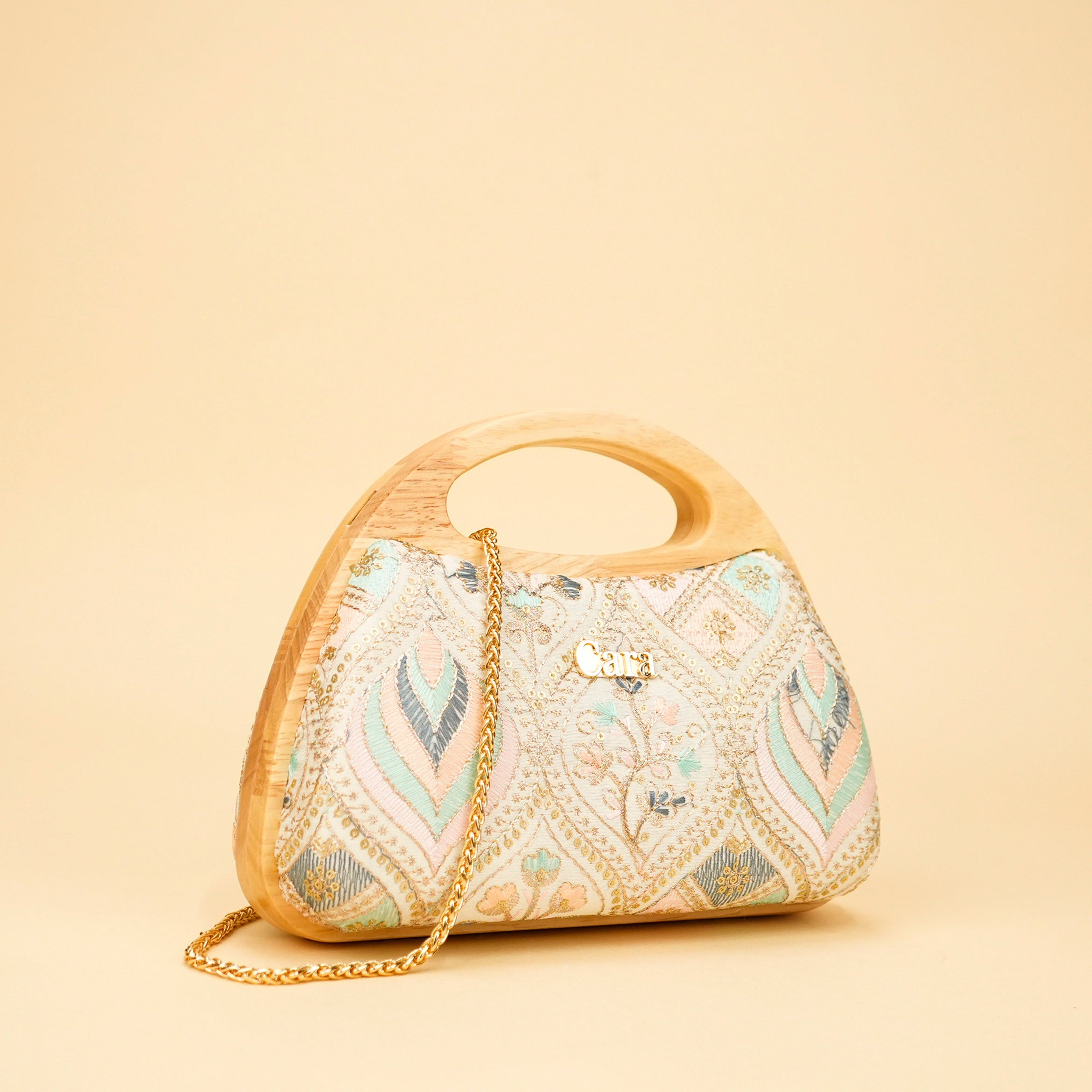 Aurelia Wood-Frame Clutch