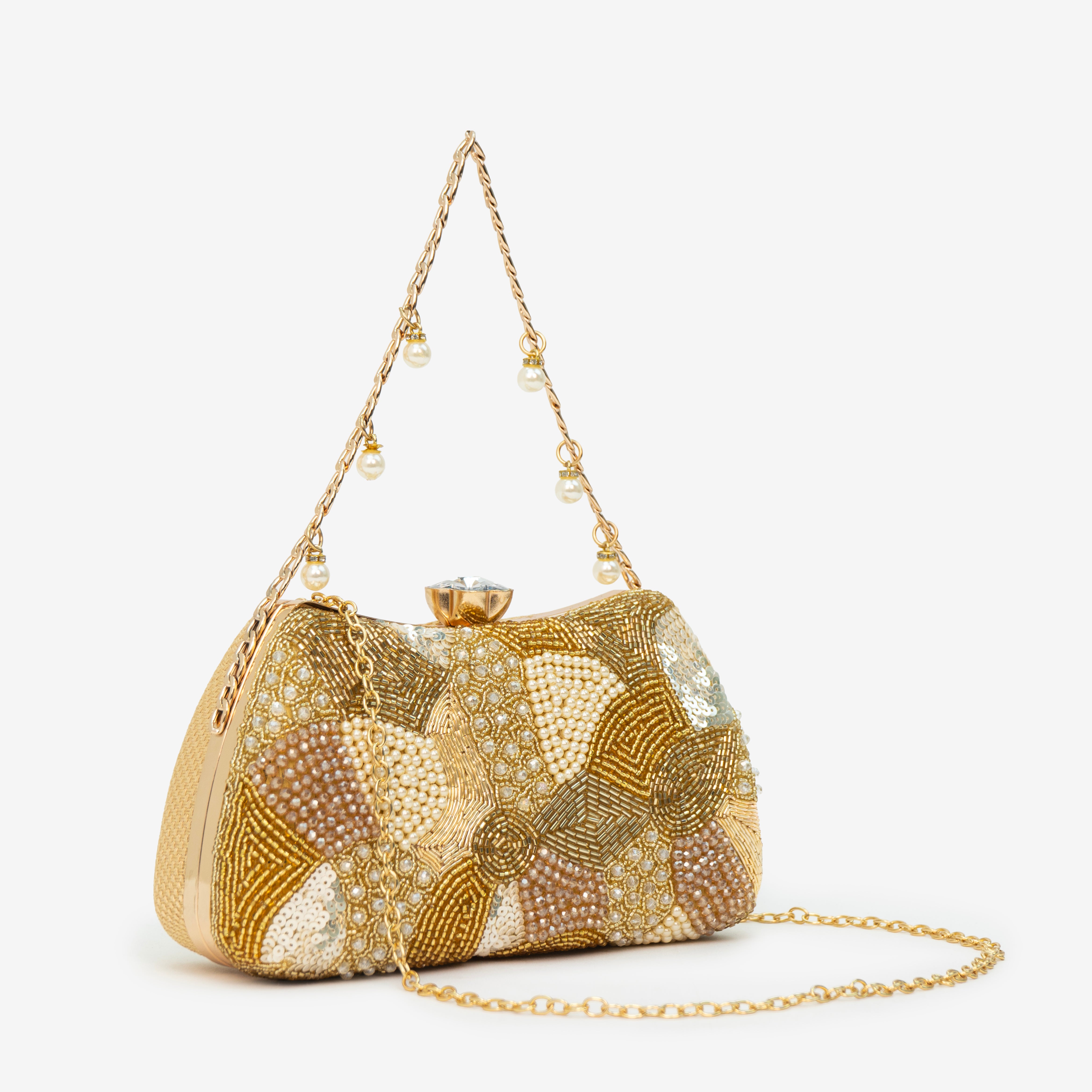 Zari Moti Box Clutch