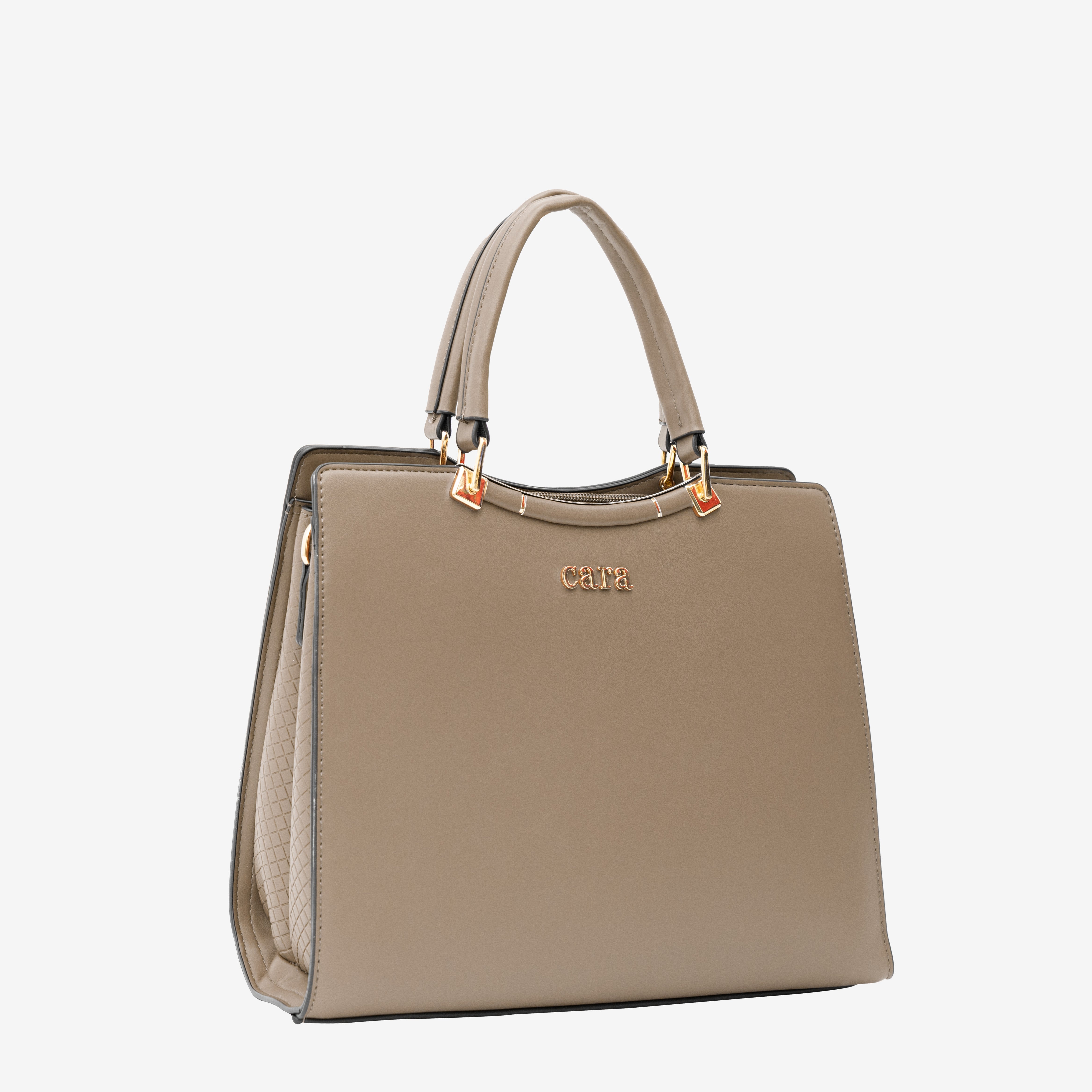 Pastel Brown Casual Carry Handbag | Cara