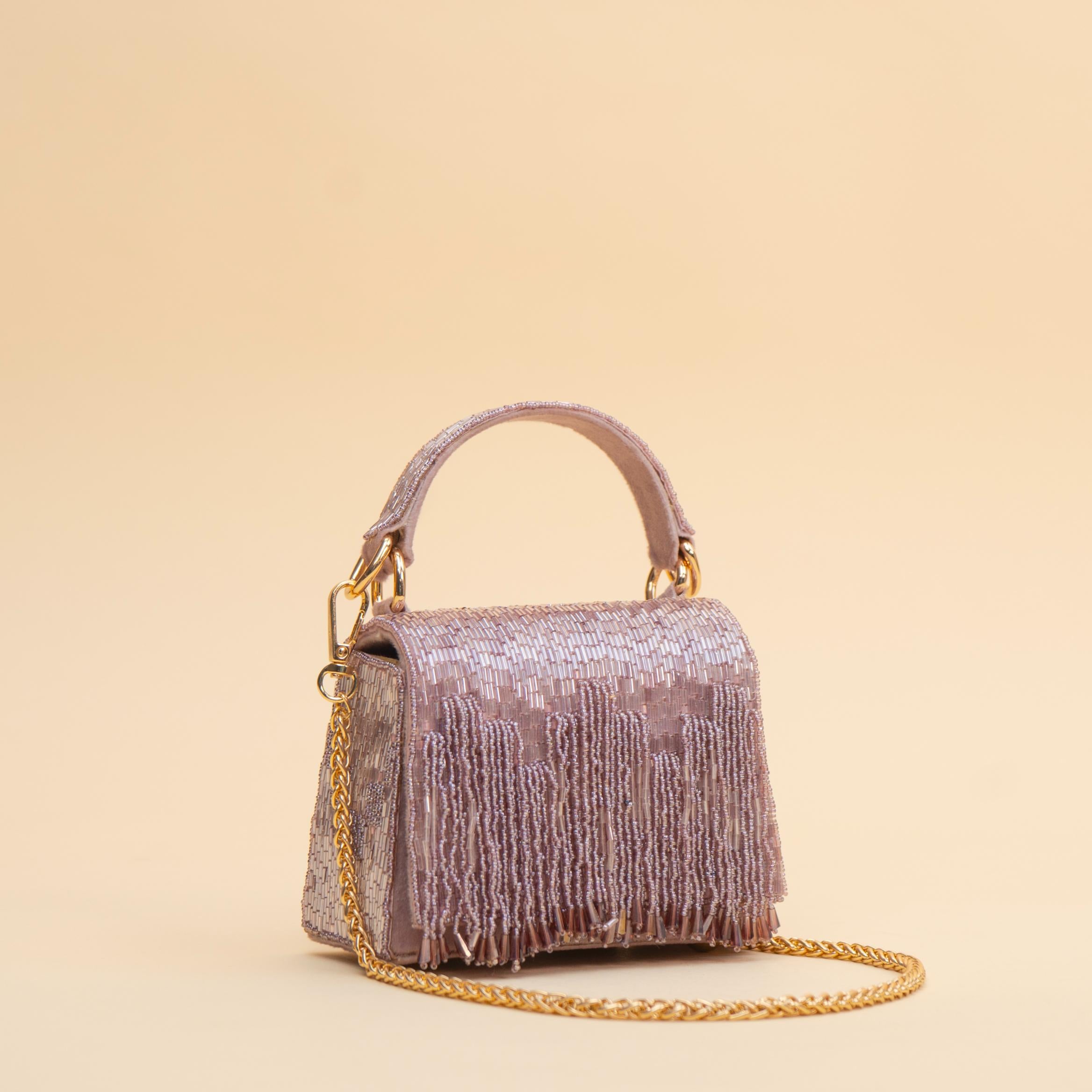 Glitz Fringe Clutch