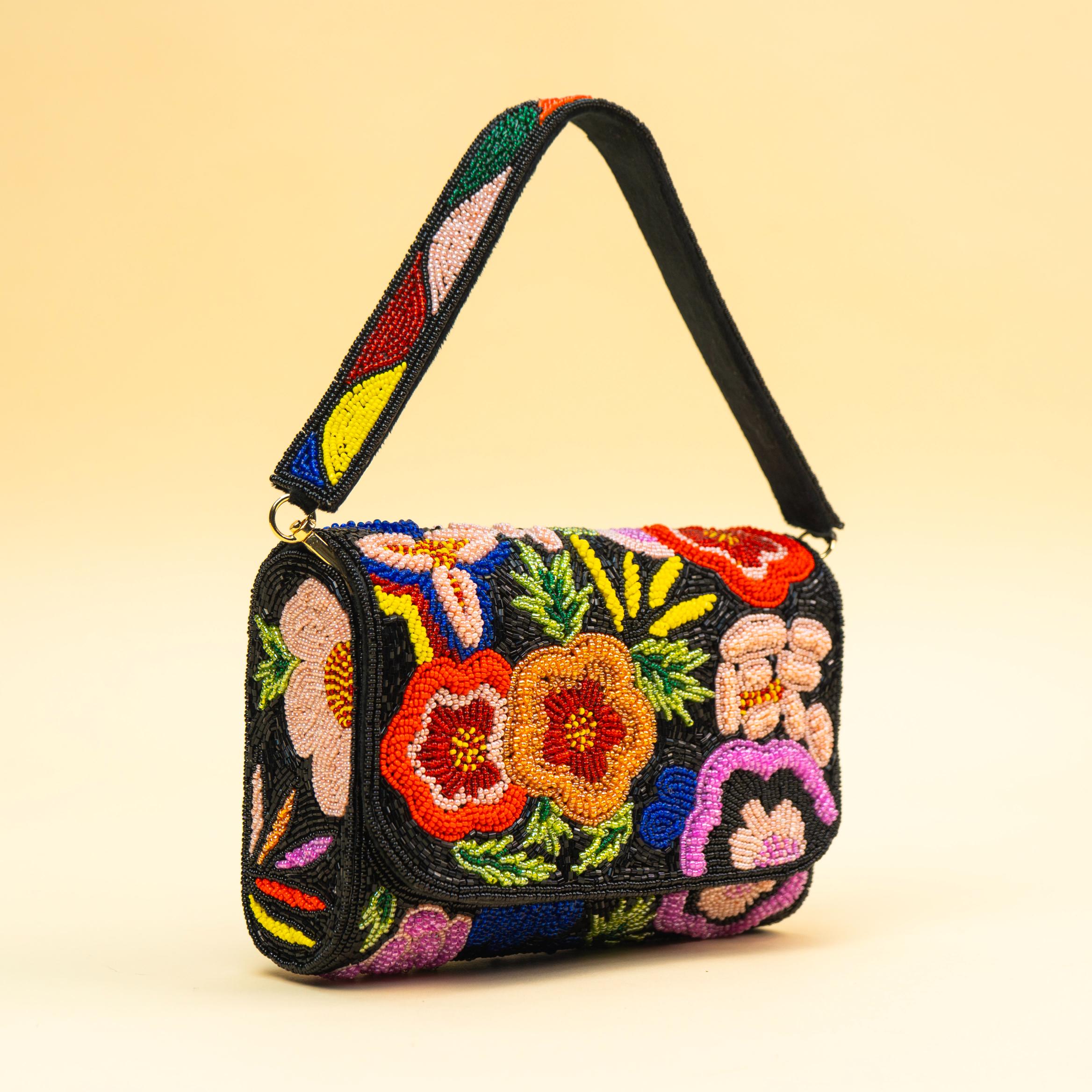Black Blossom Mini Bag