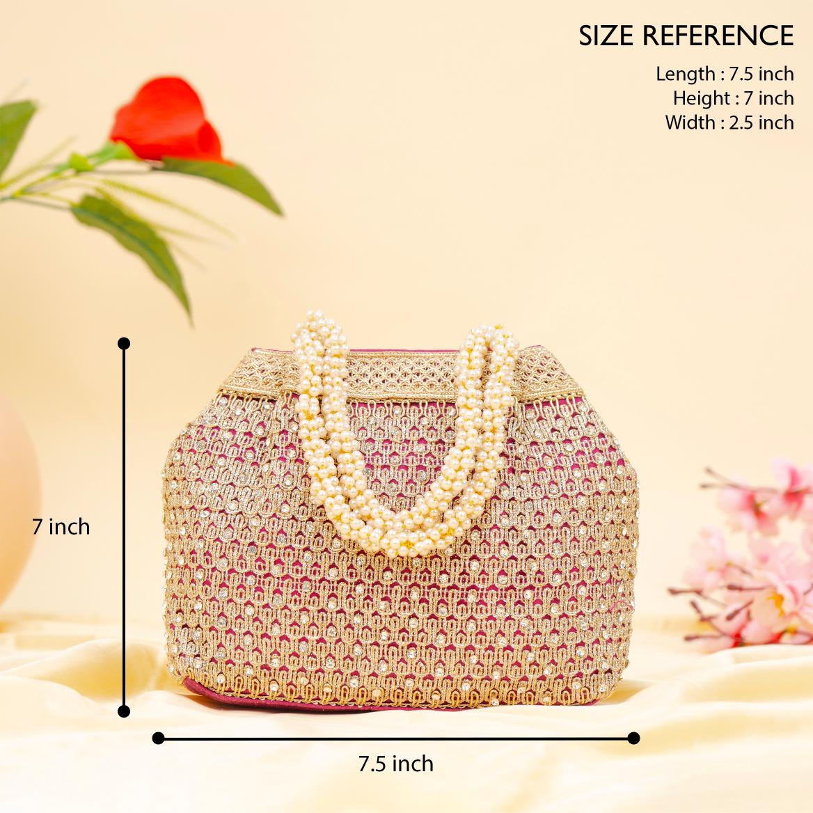Pearl Mesh Glam Potli
