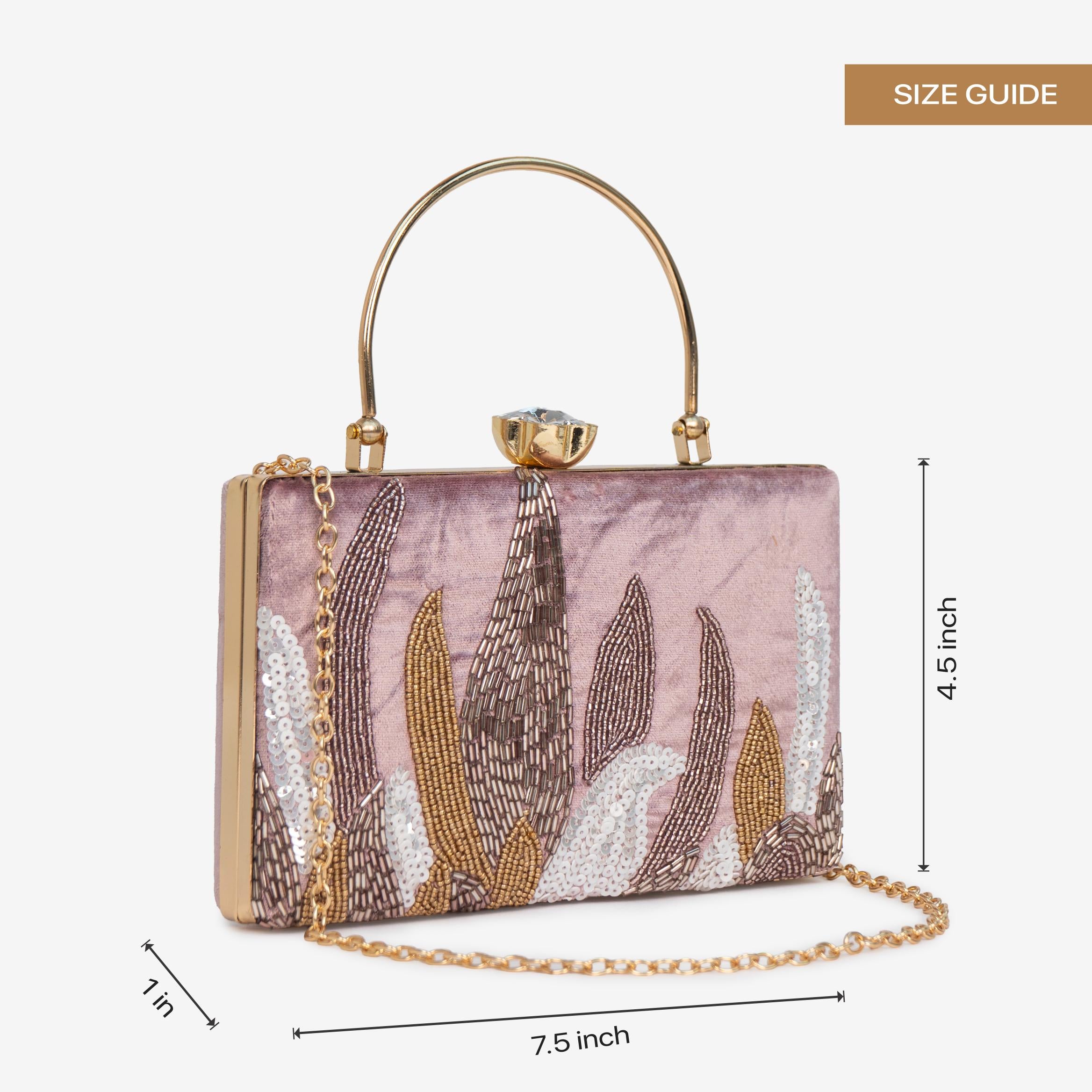 Ivory Palm Clutch