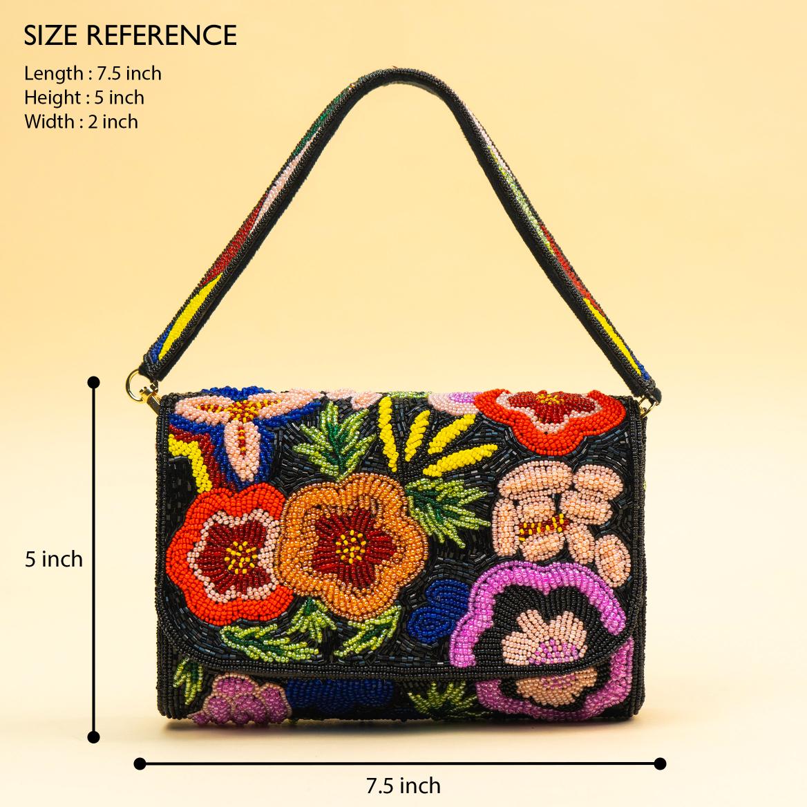 Black Blossom Mini Bag