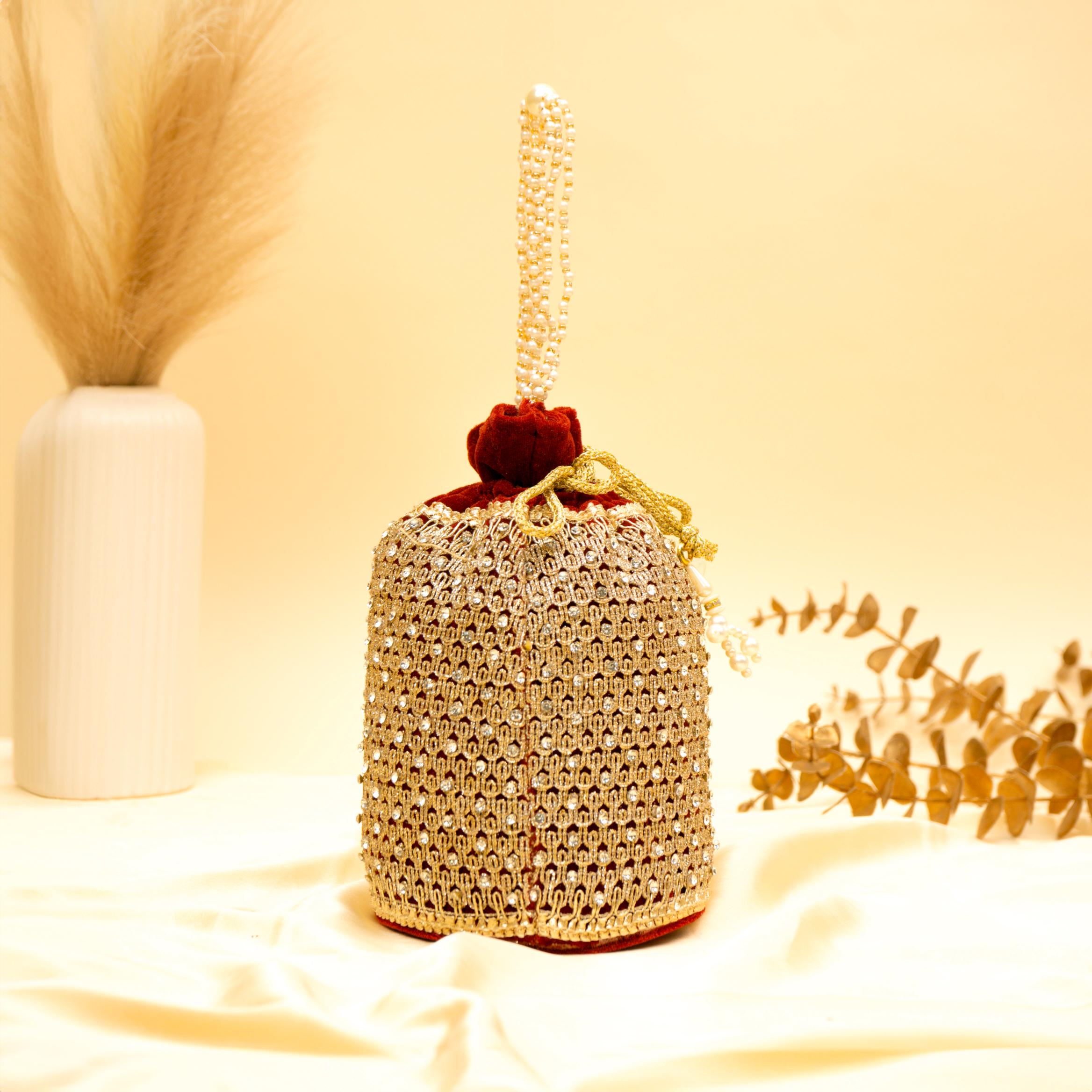 Regal Stone & Bead Potli