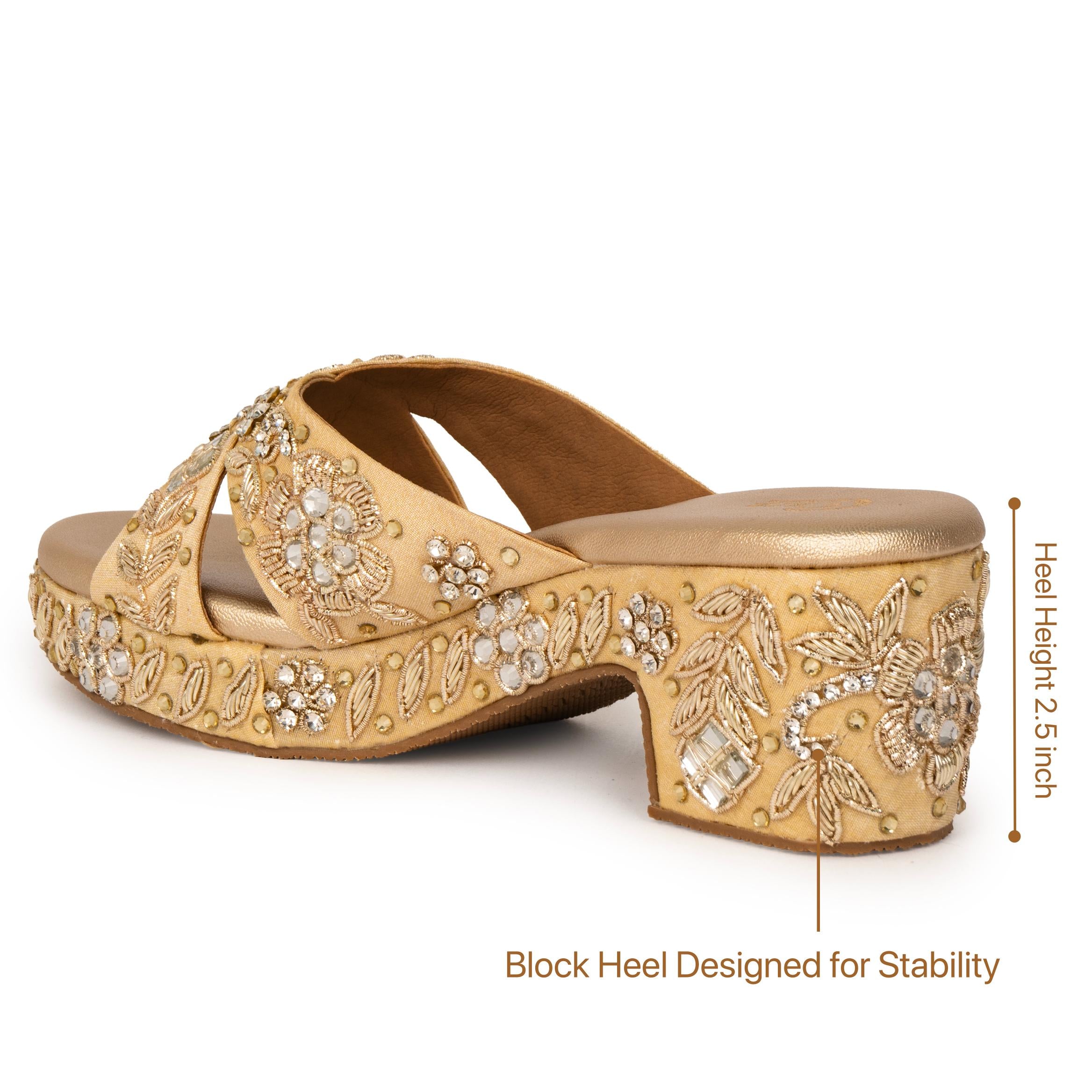 Floral Stardust Heels