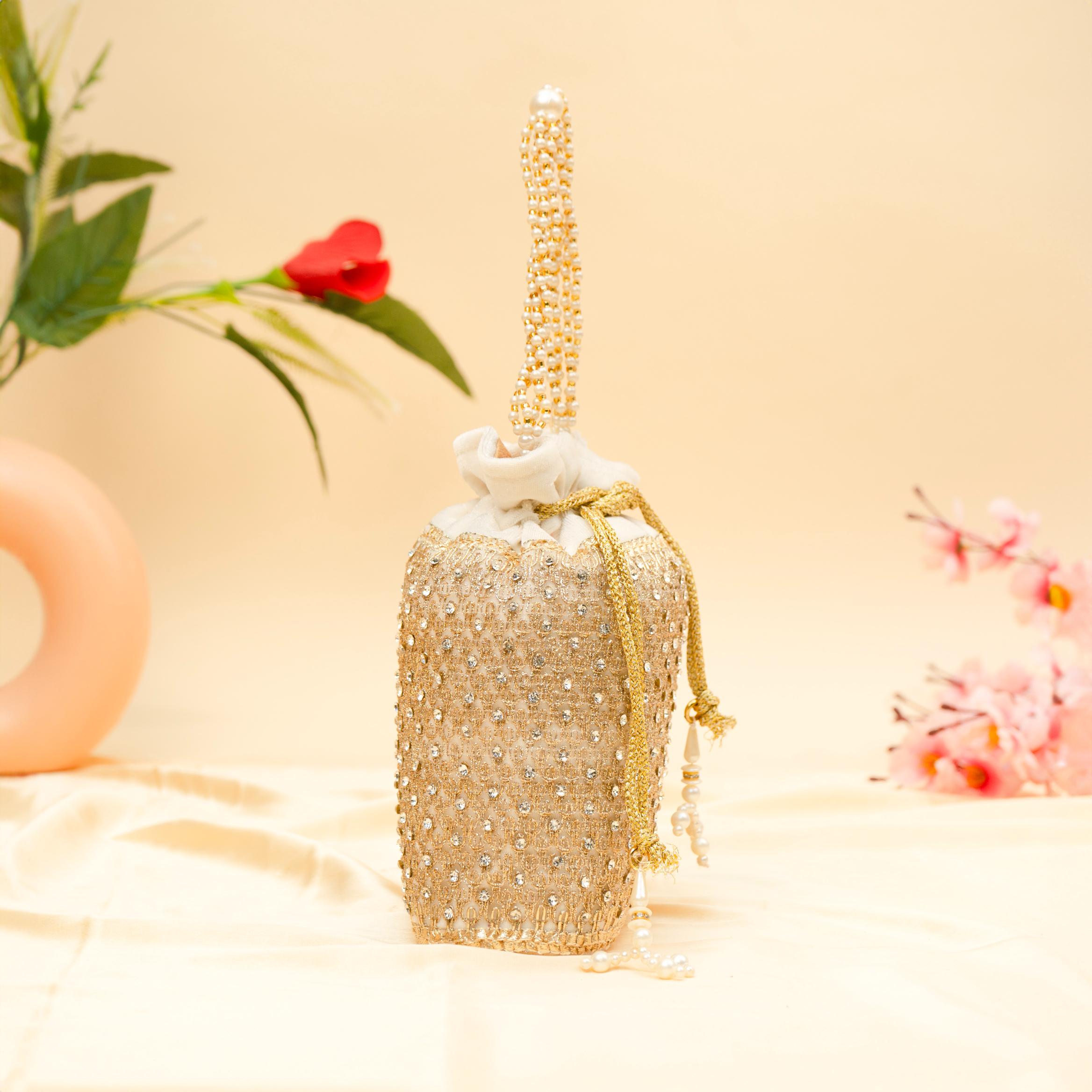 Opulent Thread & Pearl Potli