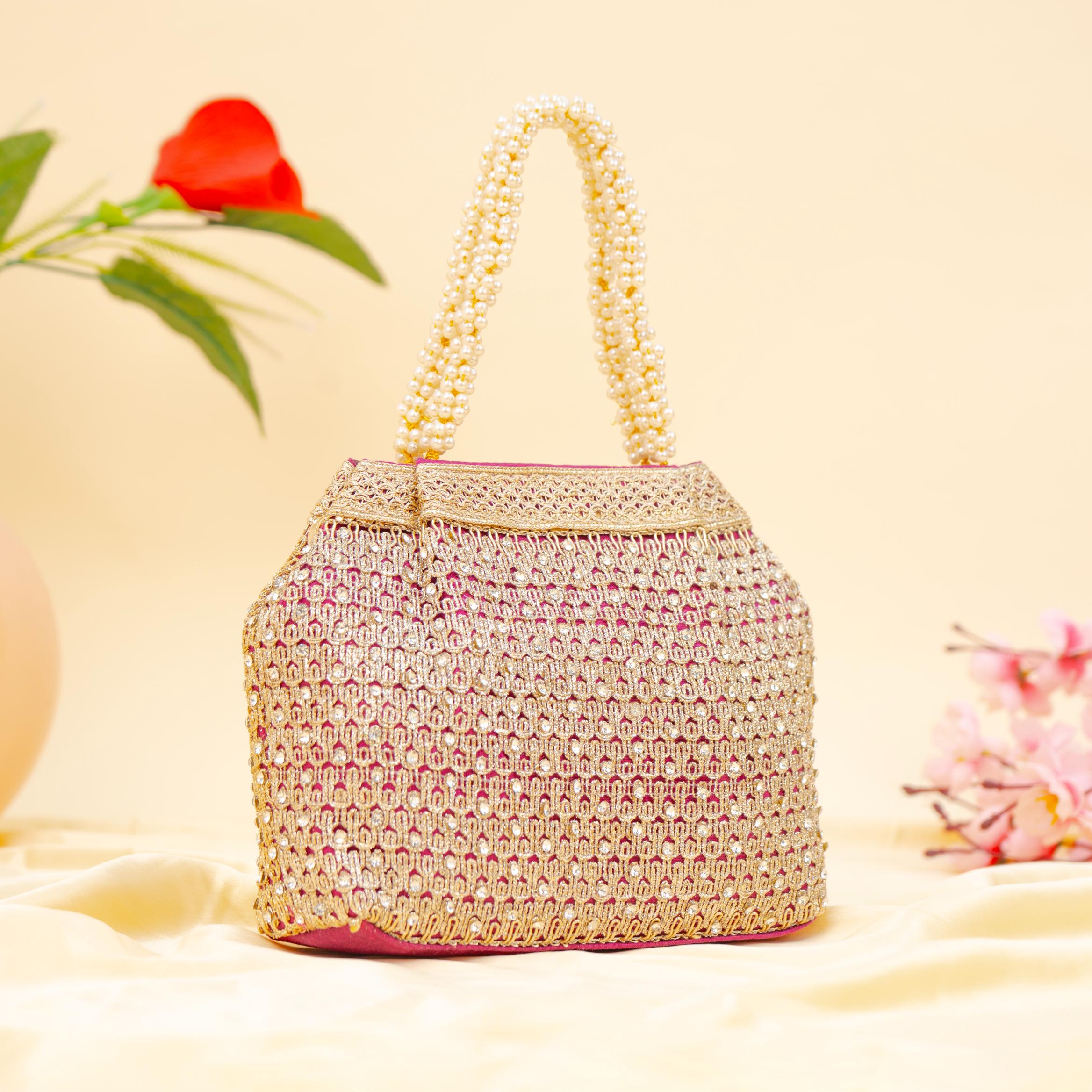 Pearl Mesh Glam Potli