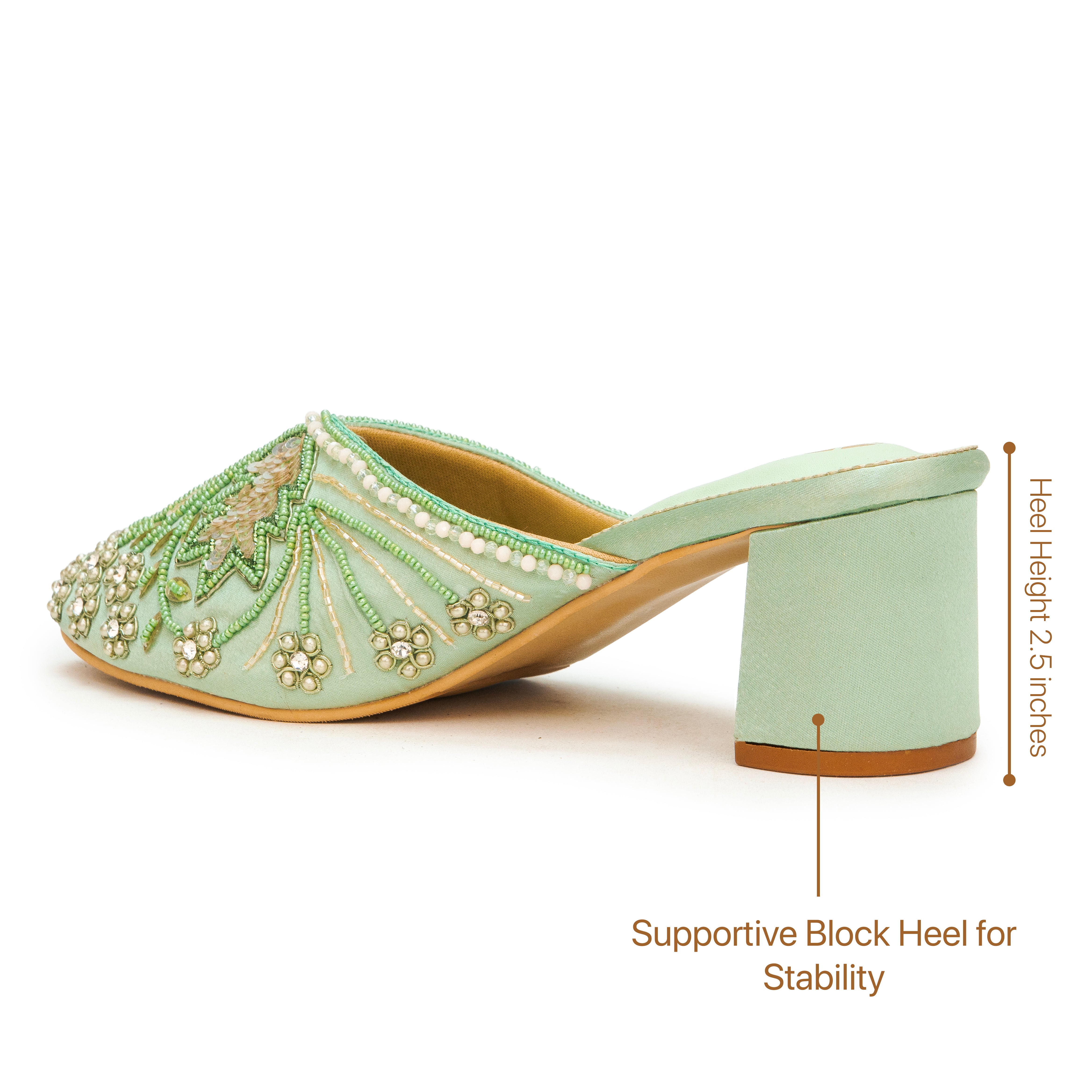 Festive Glide Beaded Heels