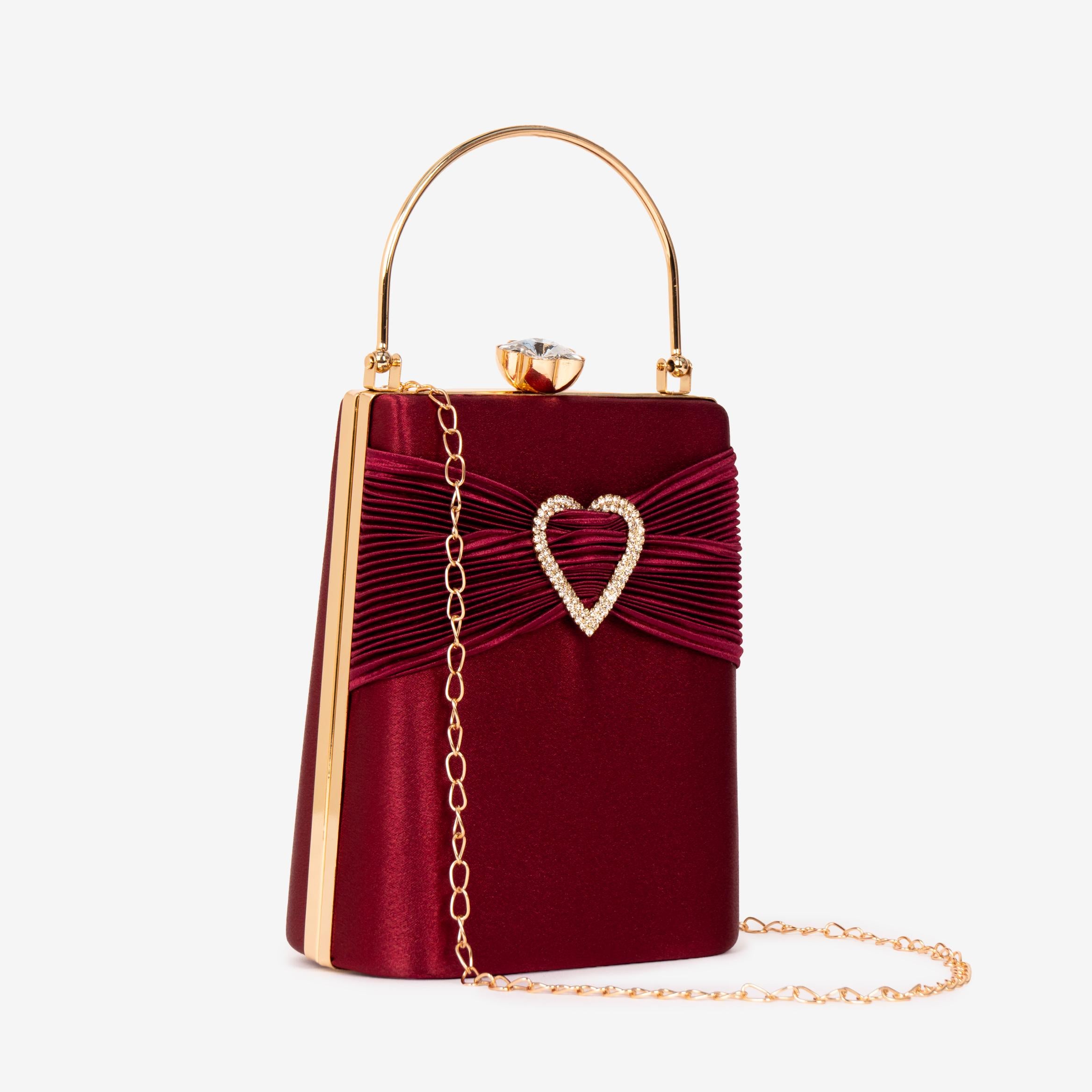 Satin Heartbeat Clutch