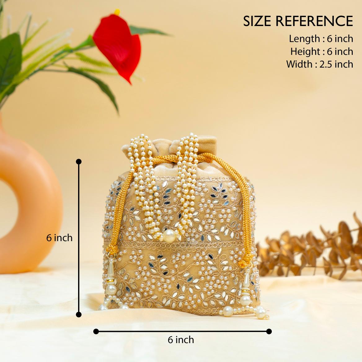 Grace Pearl Bead Potli