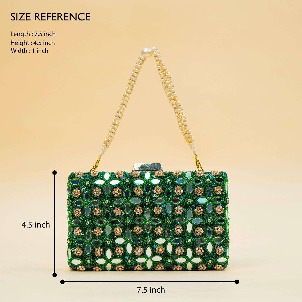 Celestial Mirrorwork Clutch