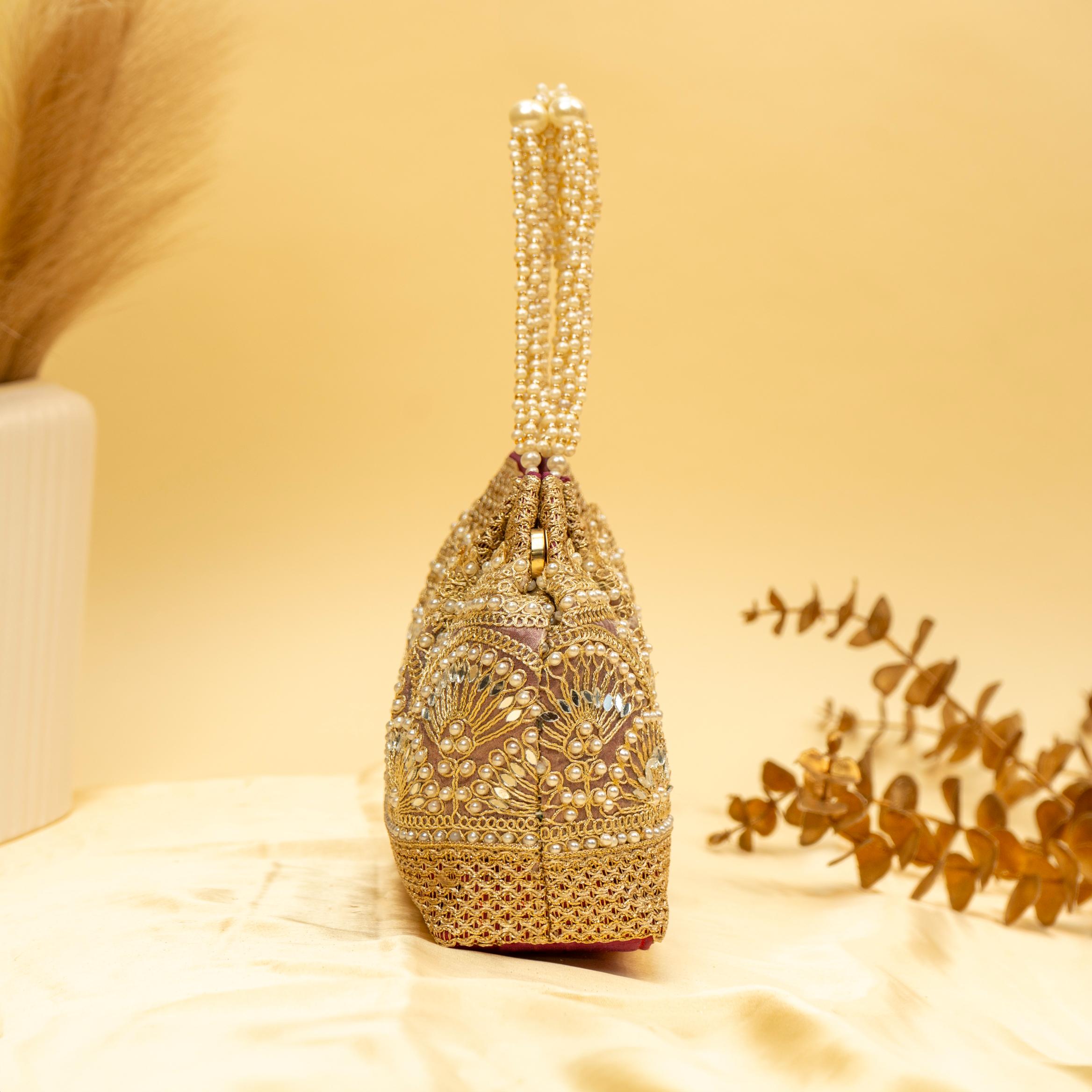 Timeless Pearlwork Potli