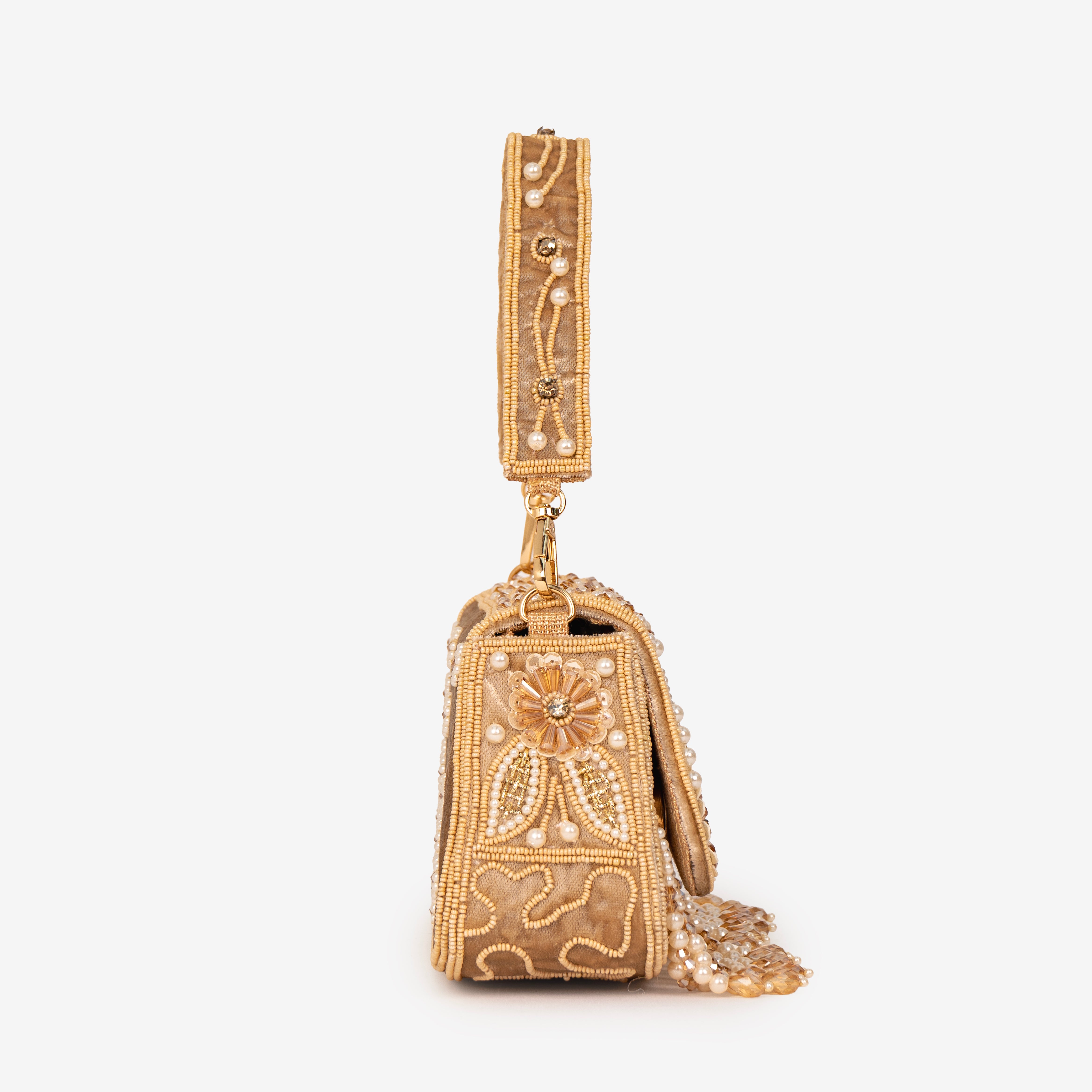 Intricate Beaded Party Shoulder Bag