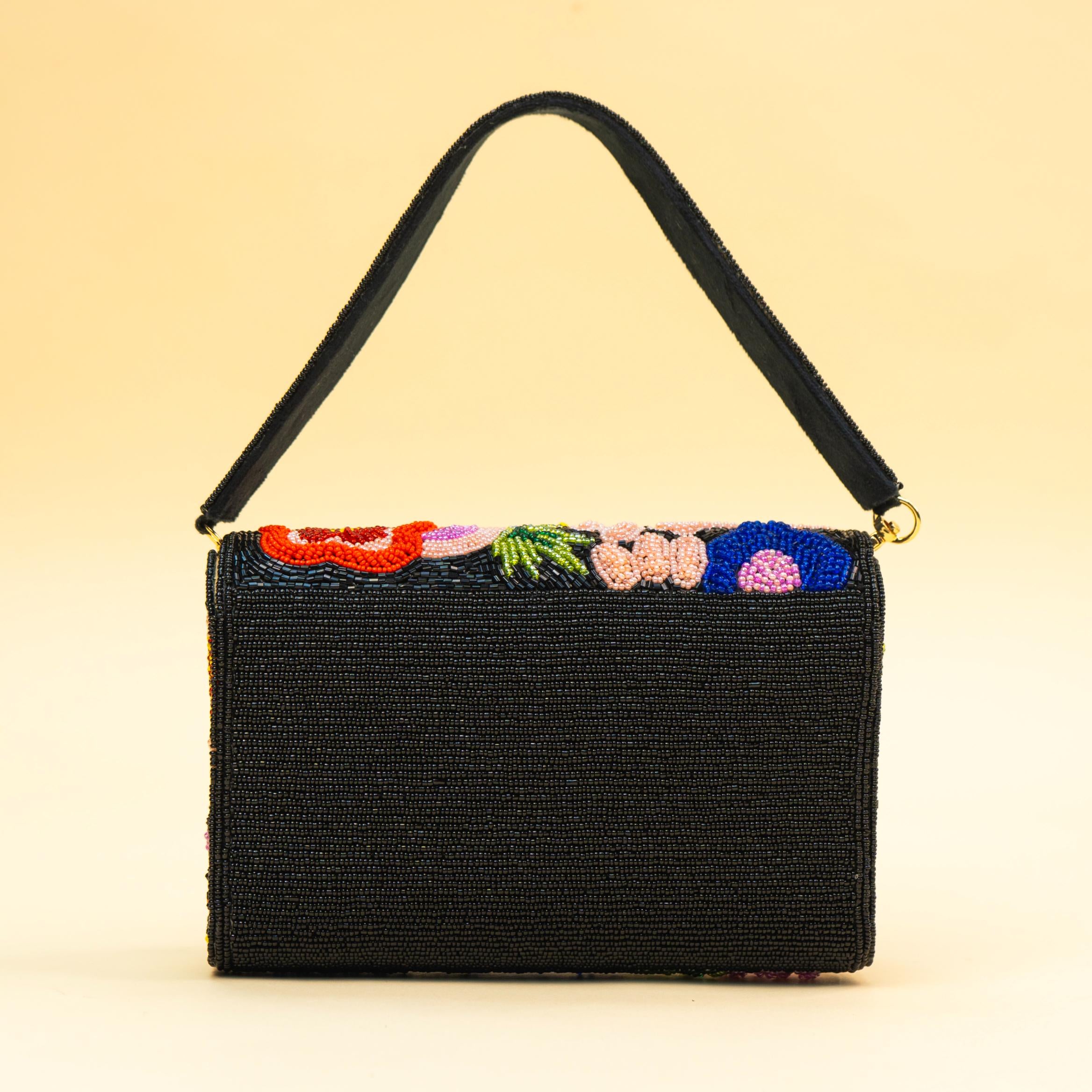 Black Blossom Mini Bag