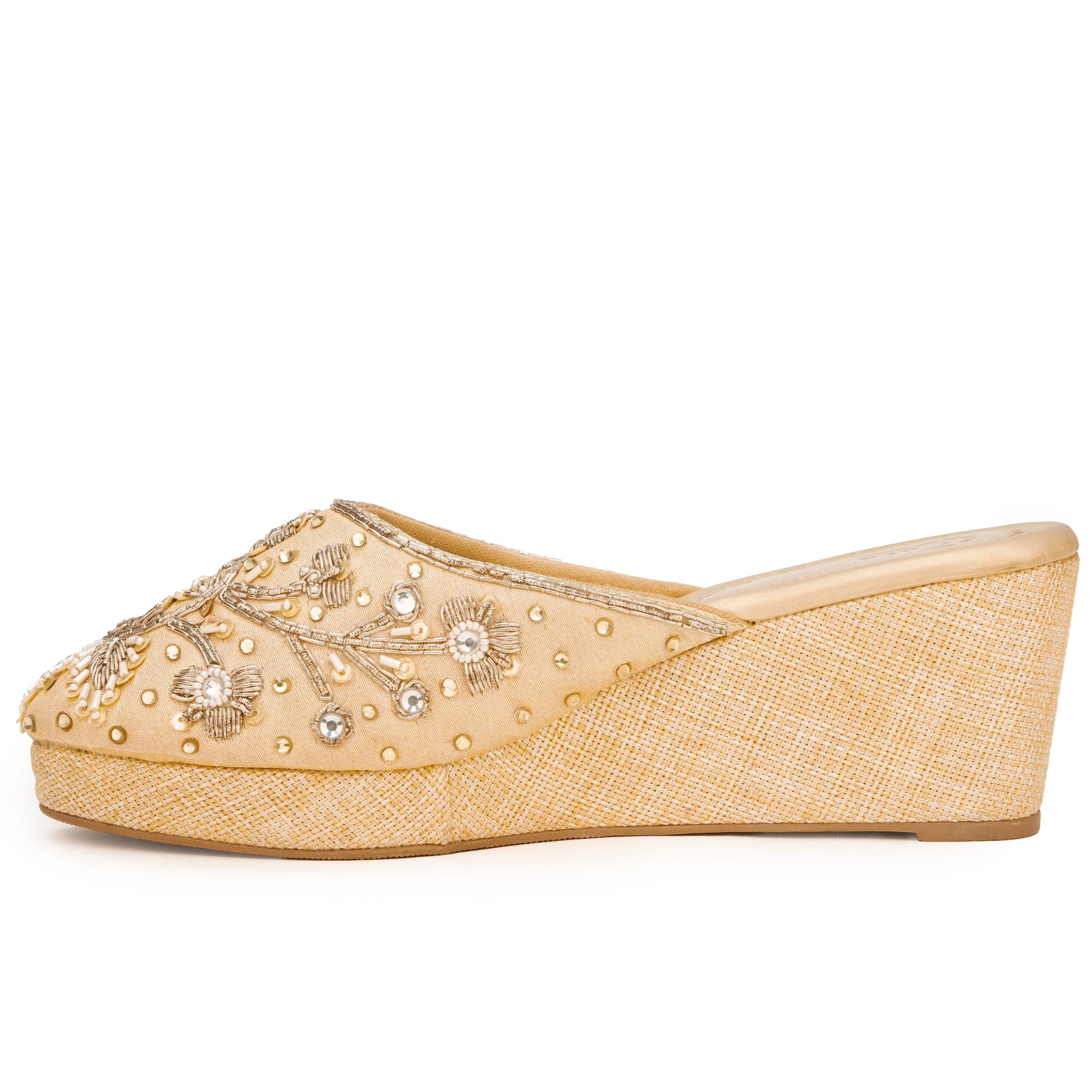 Sequin Glam Stone Wedges