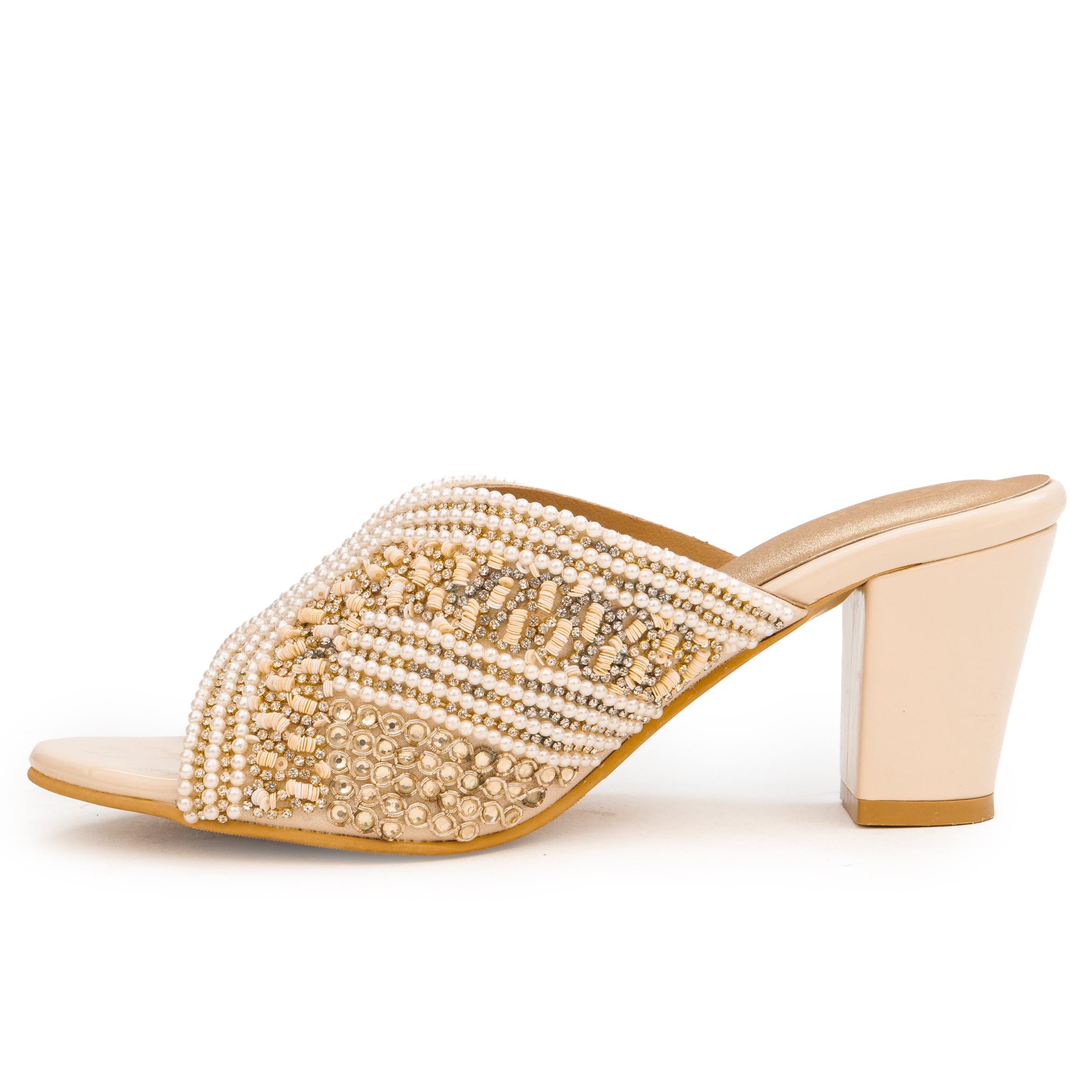 Golden Aura Pearl Heels