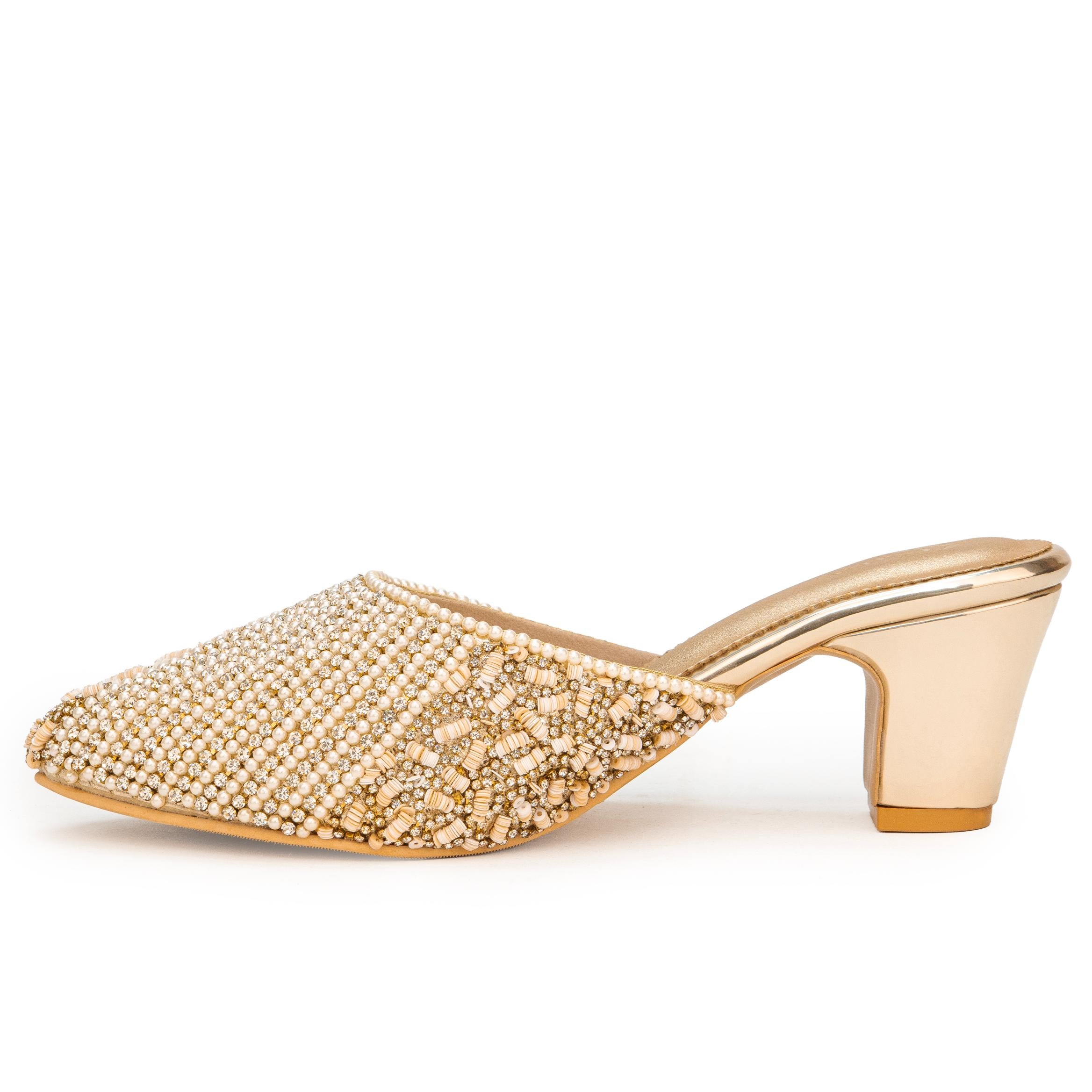 Beaded Haven Shimmer Mules