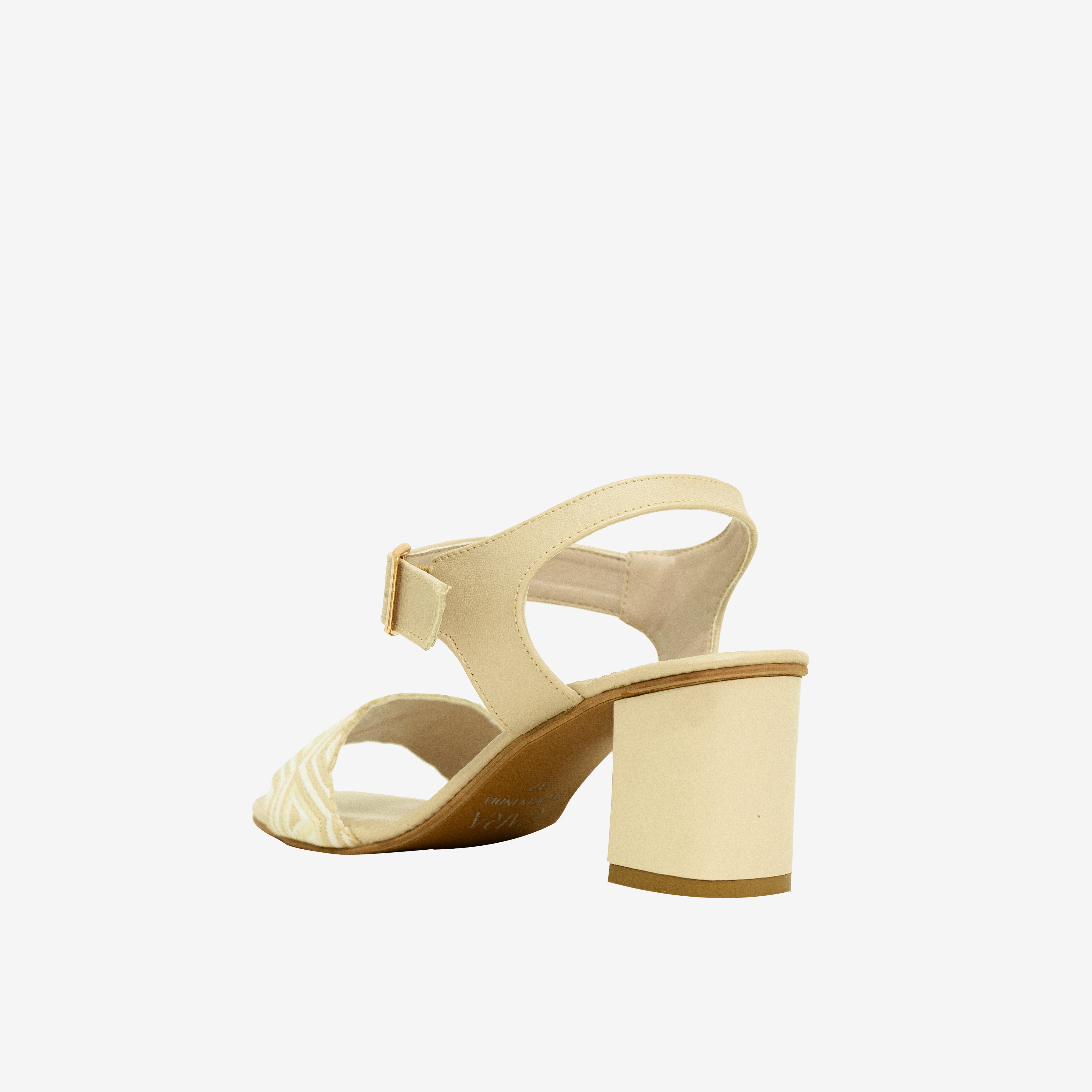 Cream Buckle Bliss heels | Cara