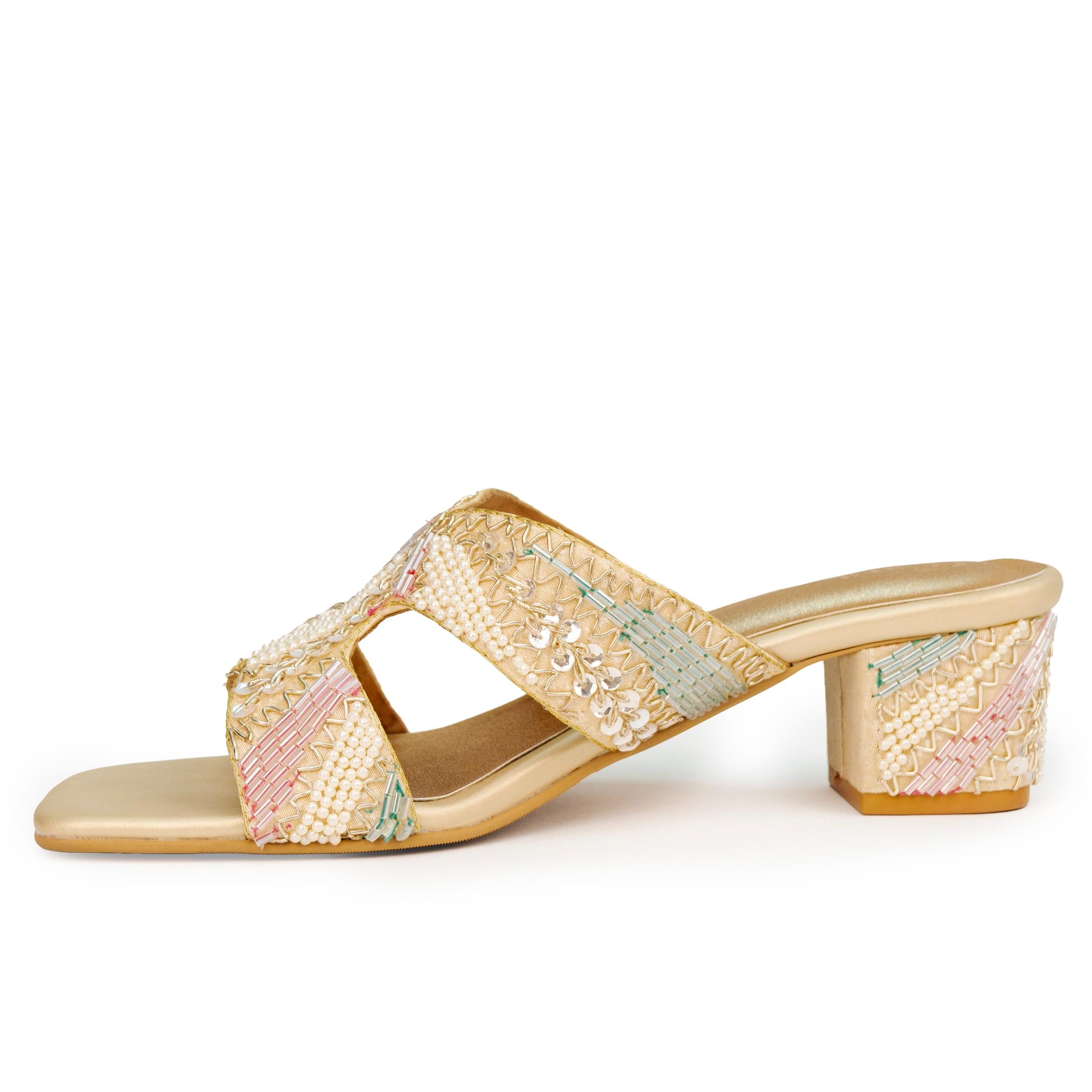 Glided Bloom Heels