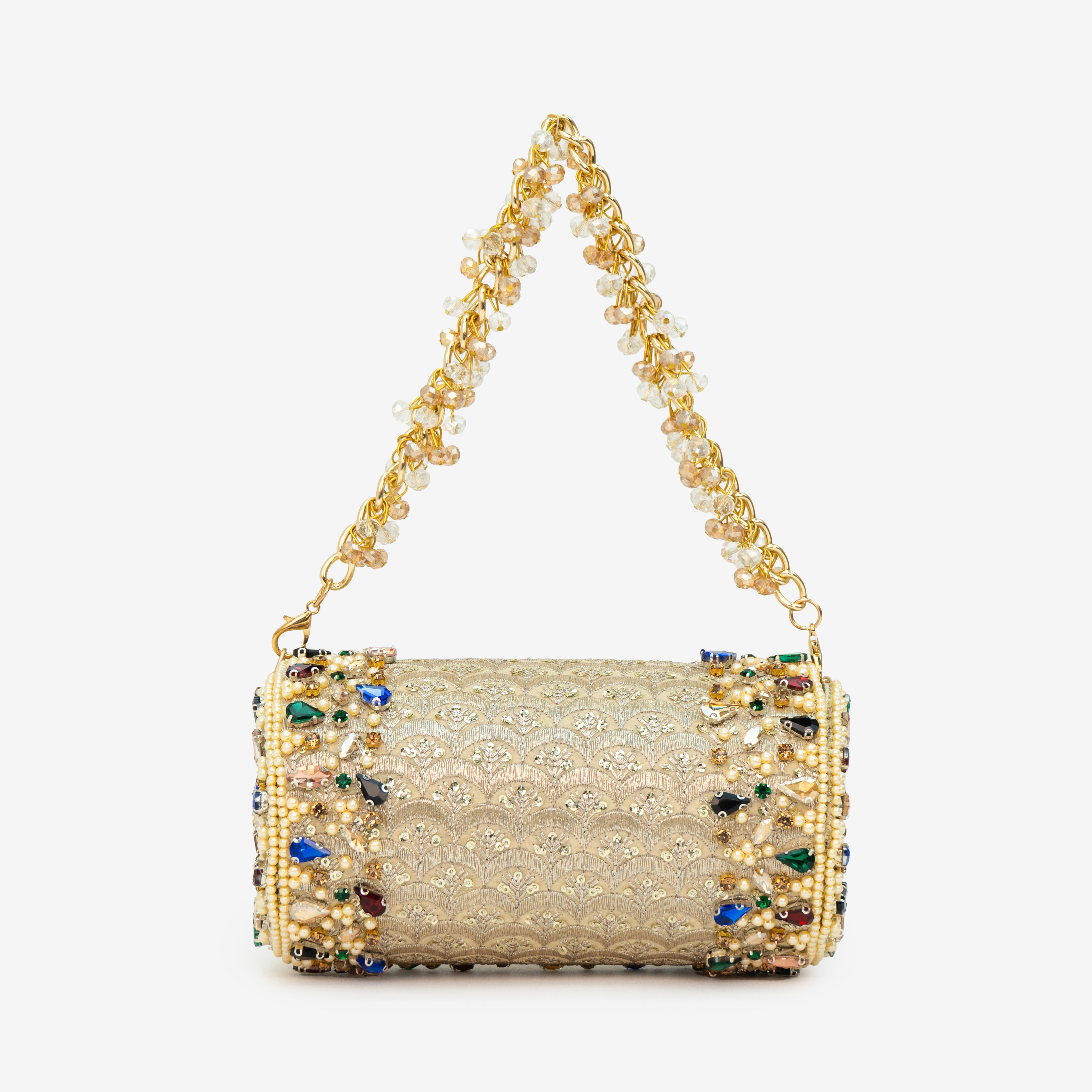 Heritage Beaded Barrel Purse
