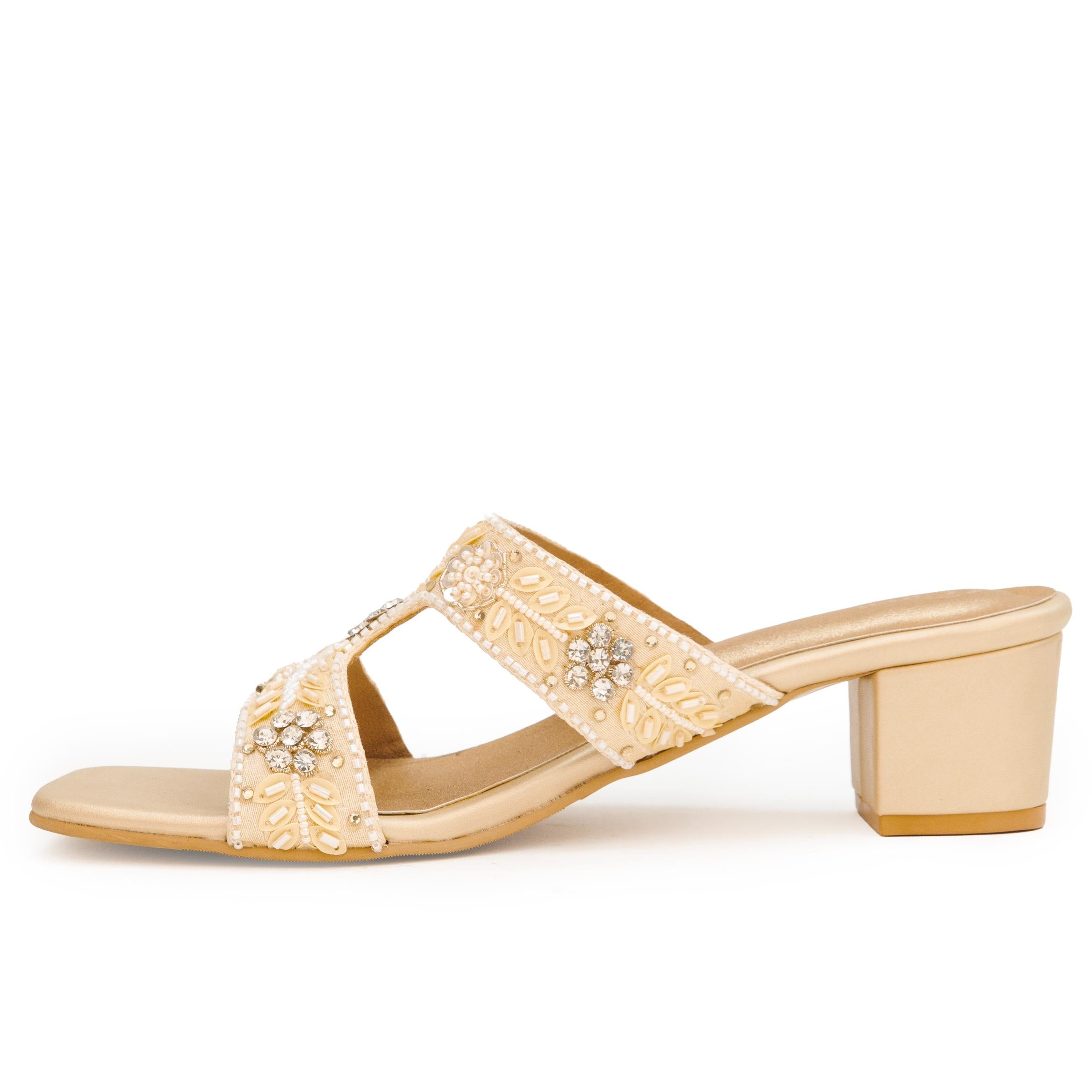 Beaded Fern Heels