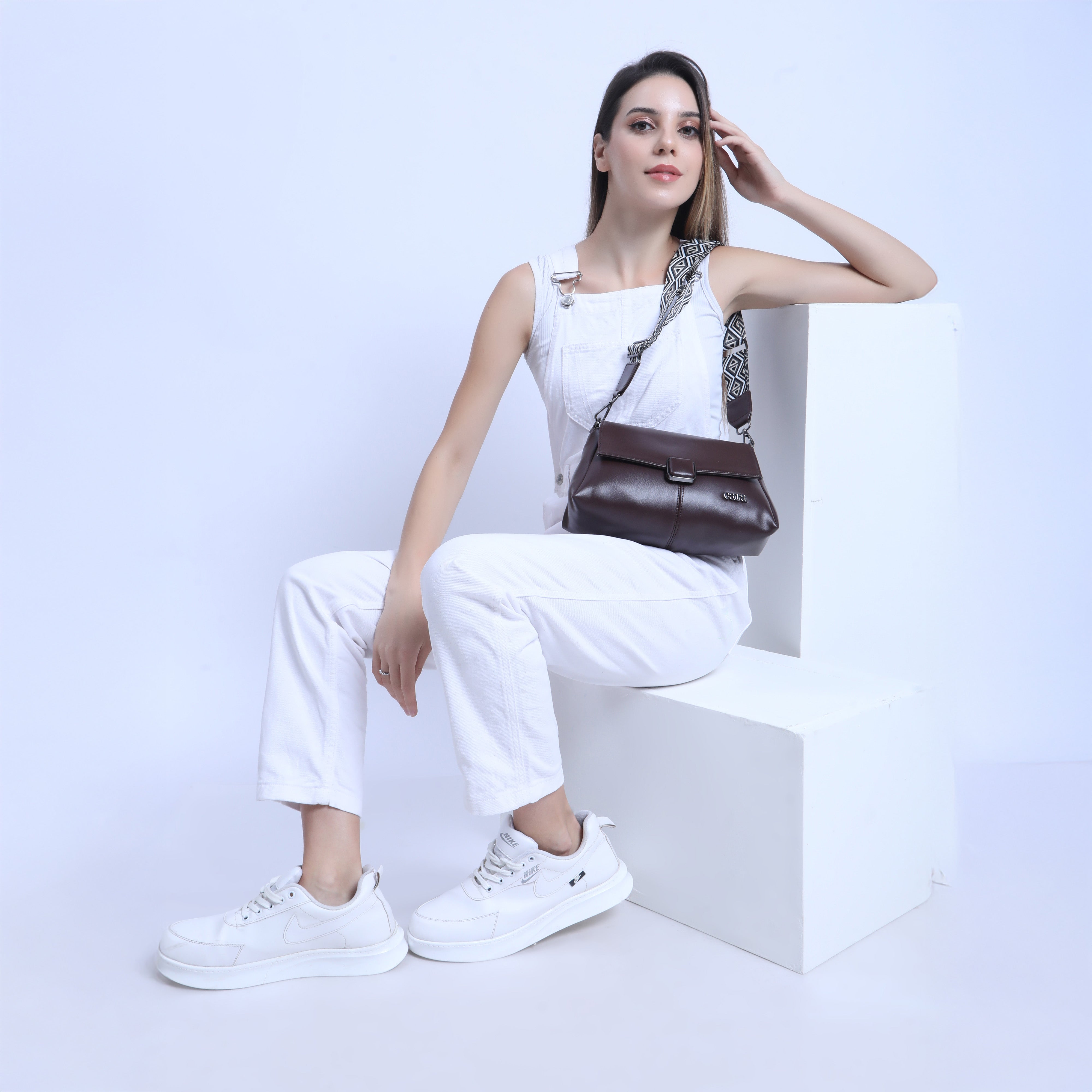 Dark brown Modish carry sling bag | CARA