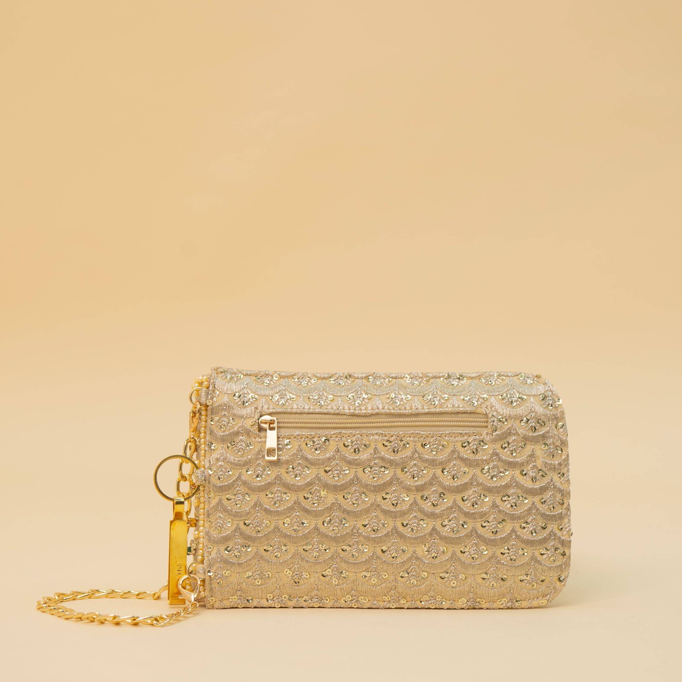 Crystal Encrusted Mosaic Mobile Bag