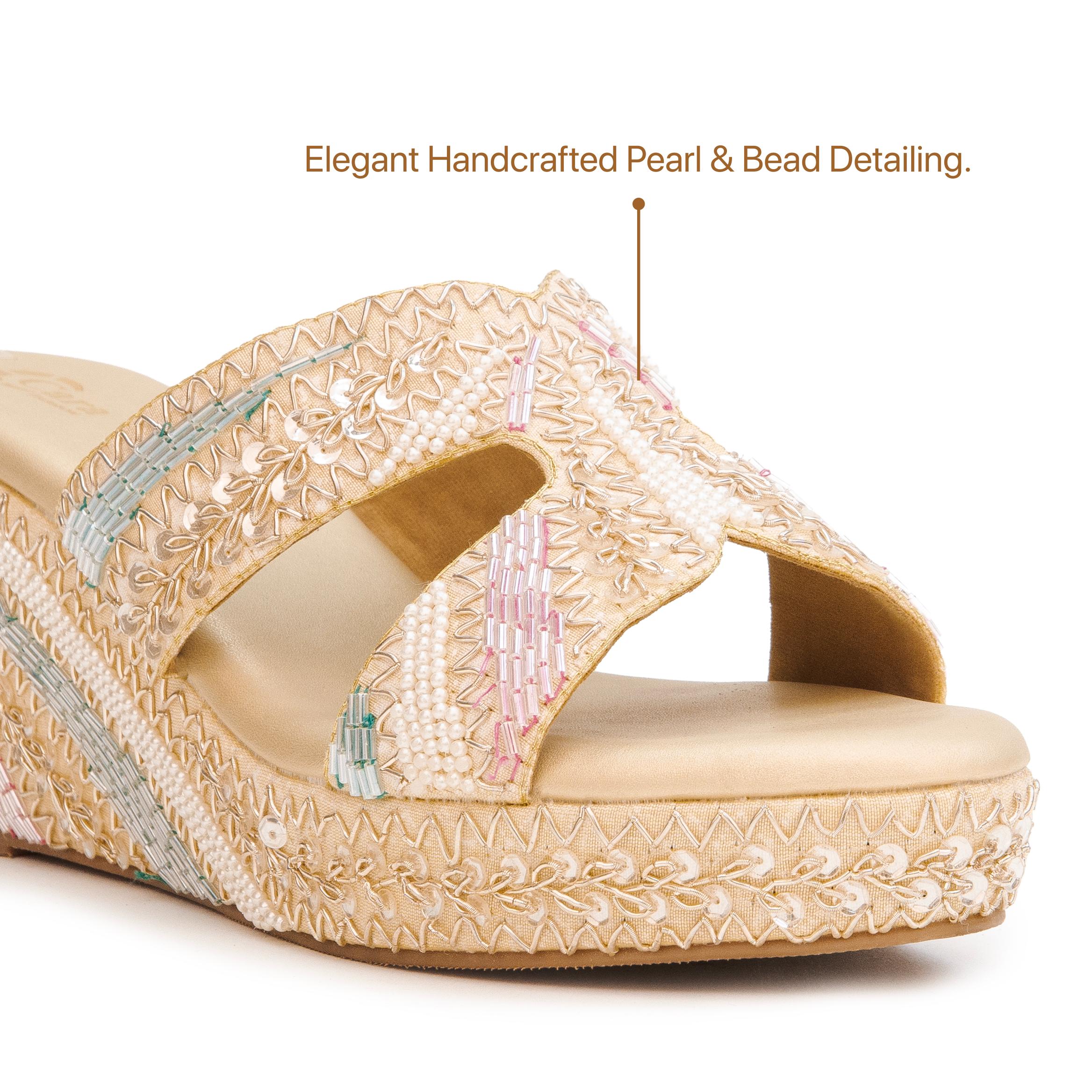 Sparkle Bead Comfort Wedges