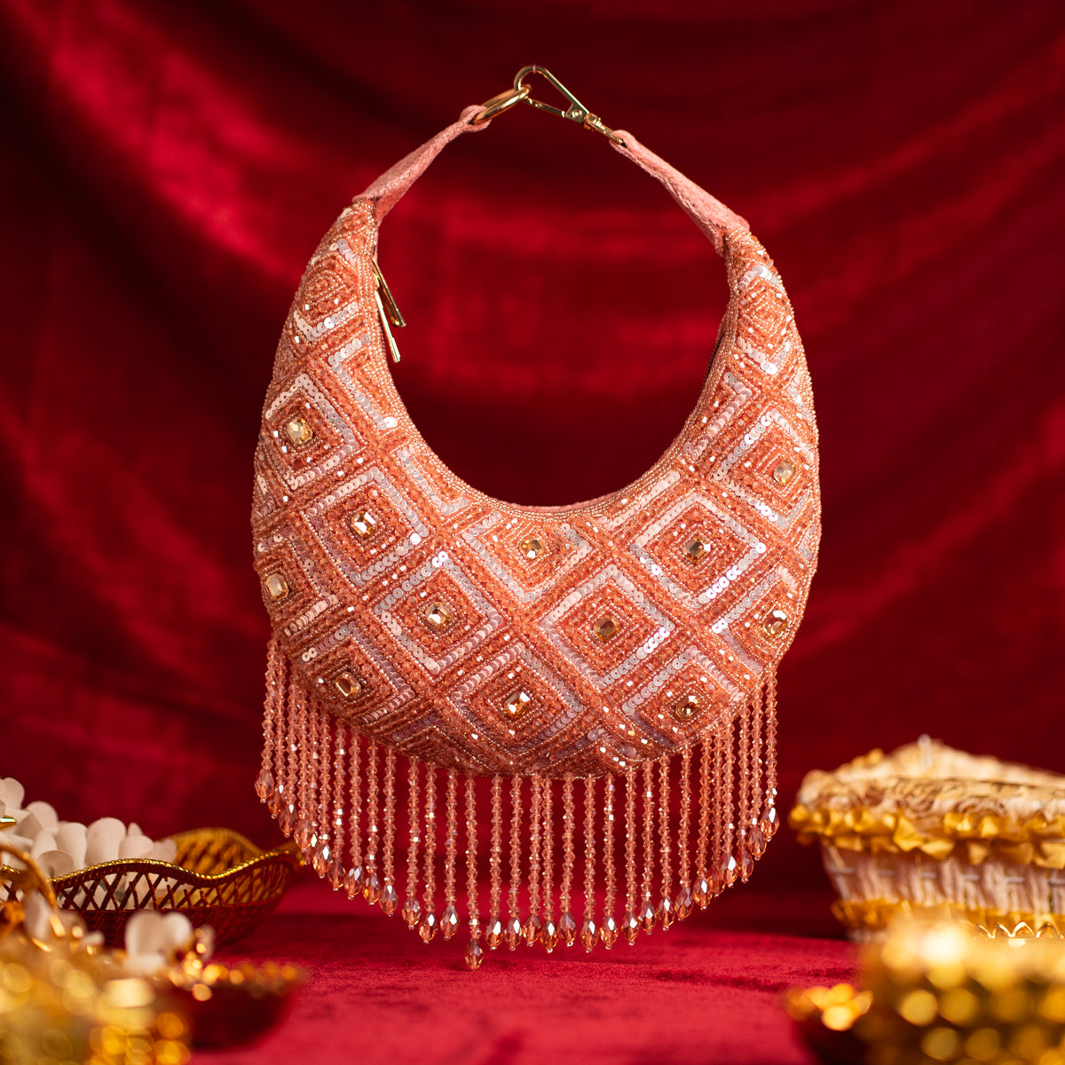 Ivory Pearl Shimmer Clutch